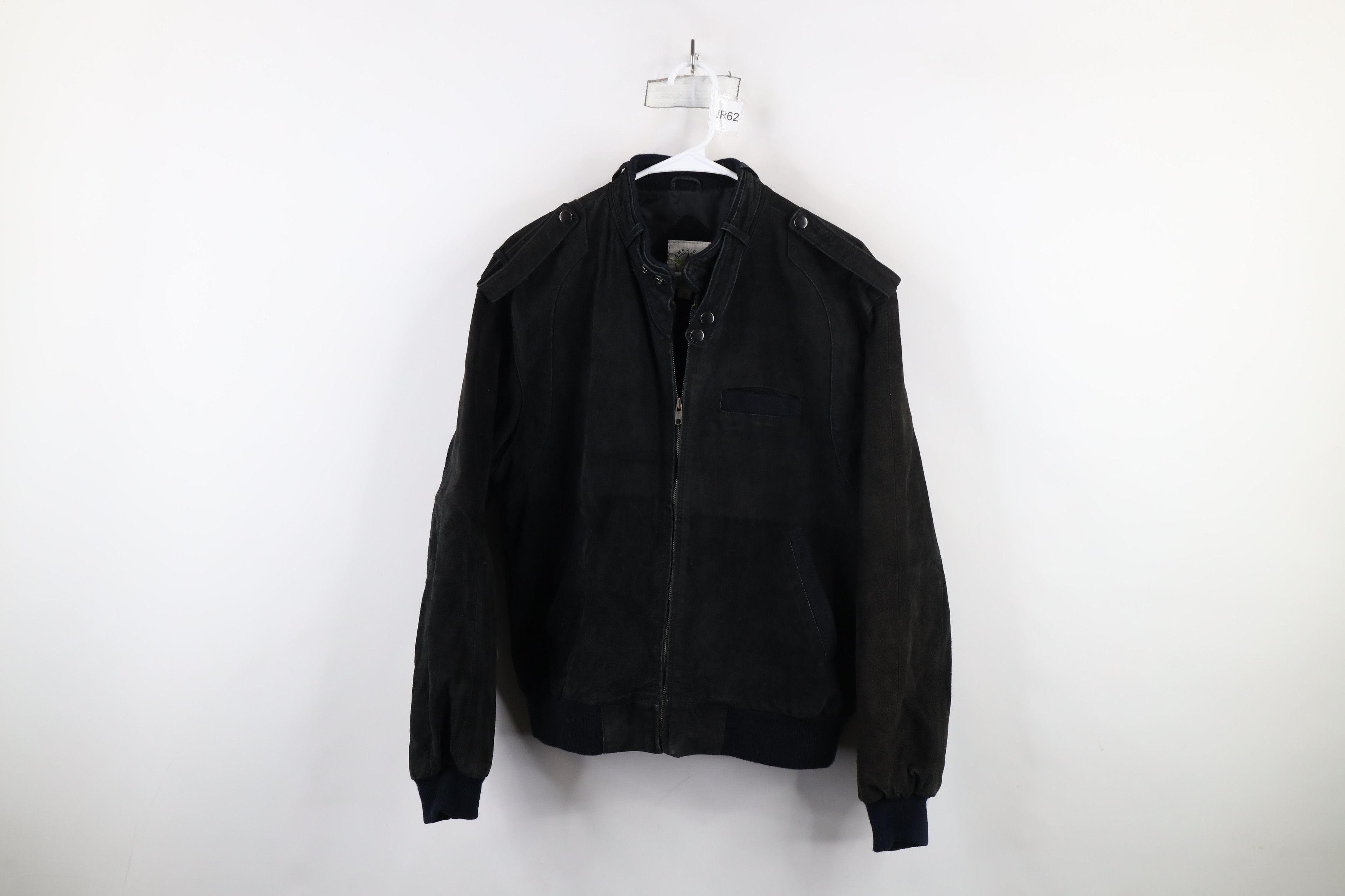 Vintage Vintage 80s 90s Streetwear Leather Cafe Racer Bomber Jacket Size US L / EU 52-54 / 3 - 1 Thumbnail