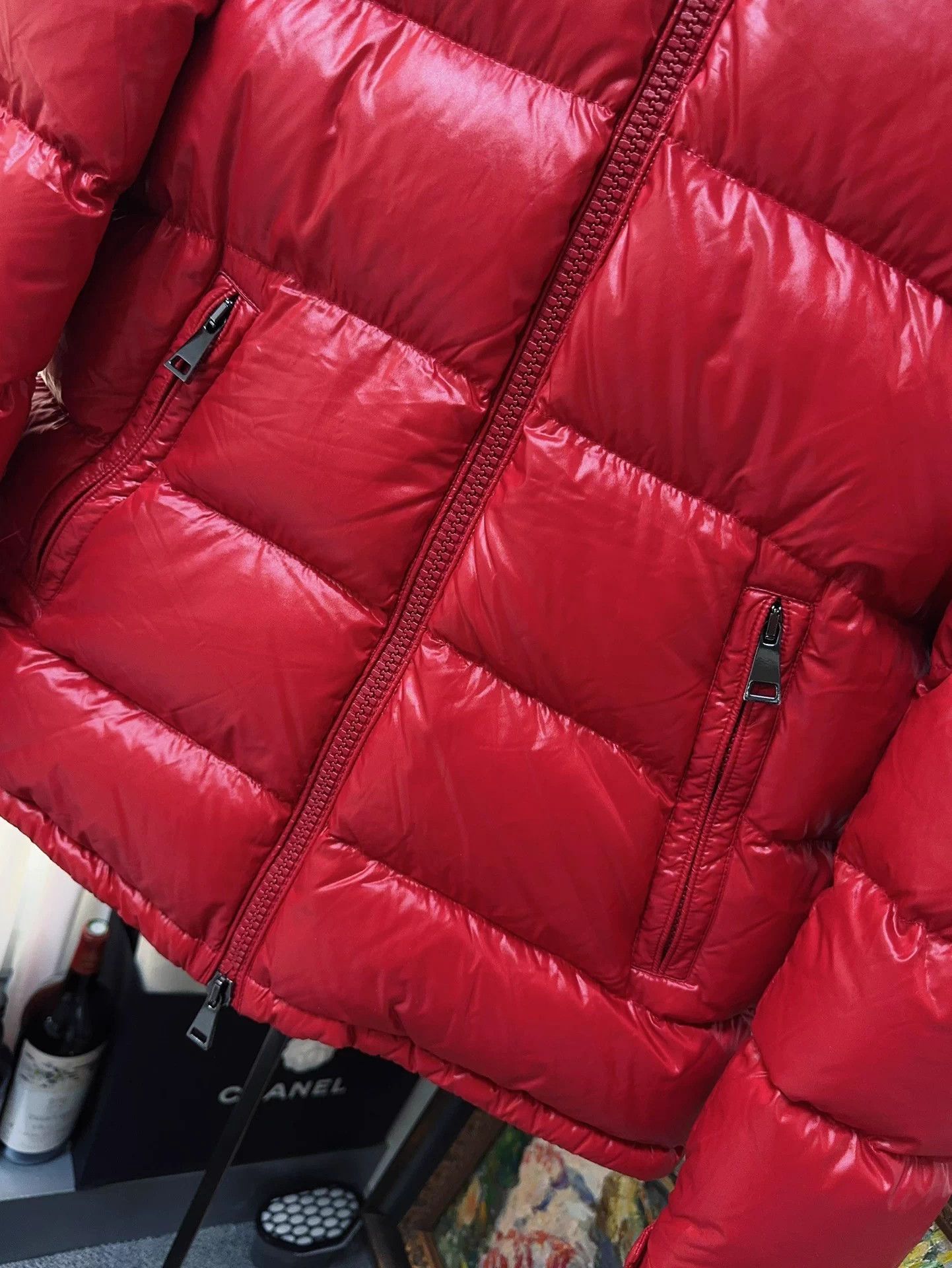Moncler Moncler Maire Red Shiny Hooded Down Jacket Size 1 Size S / US 4 / IT 40 - 5 Thumbnail