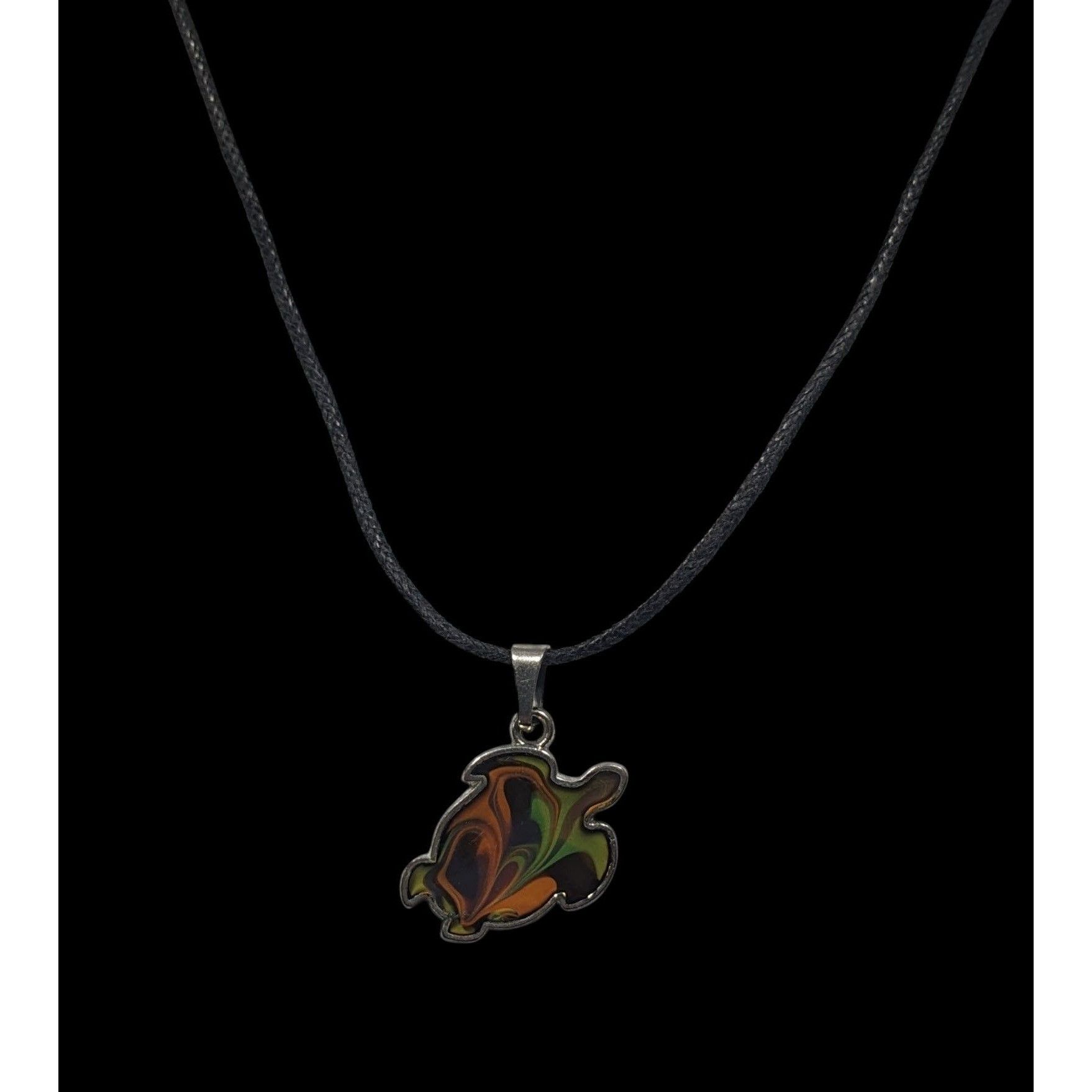 Other Earthy Beach Inspired Turtle Pendant Necklace With Swirled E Size ONE SIZE - 2 Thumbnail
