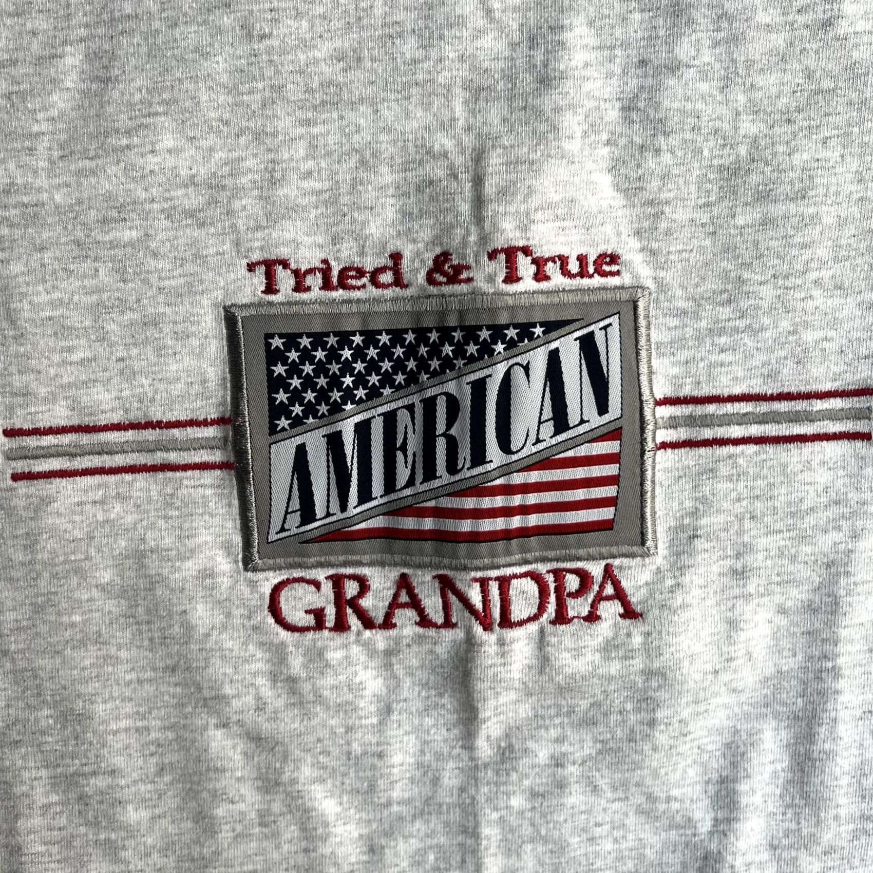 Vintage VINTAGE Tried & True American Grandpa Shirt Mens Large Gray USA Tee T-Shirt Size US L / EU 52-54 / 3 - 2 Thumbnail