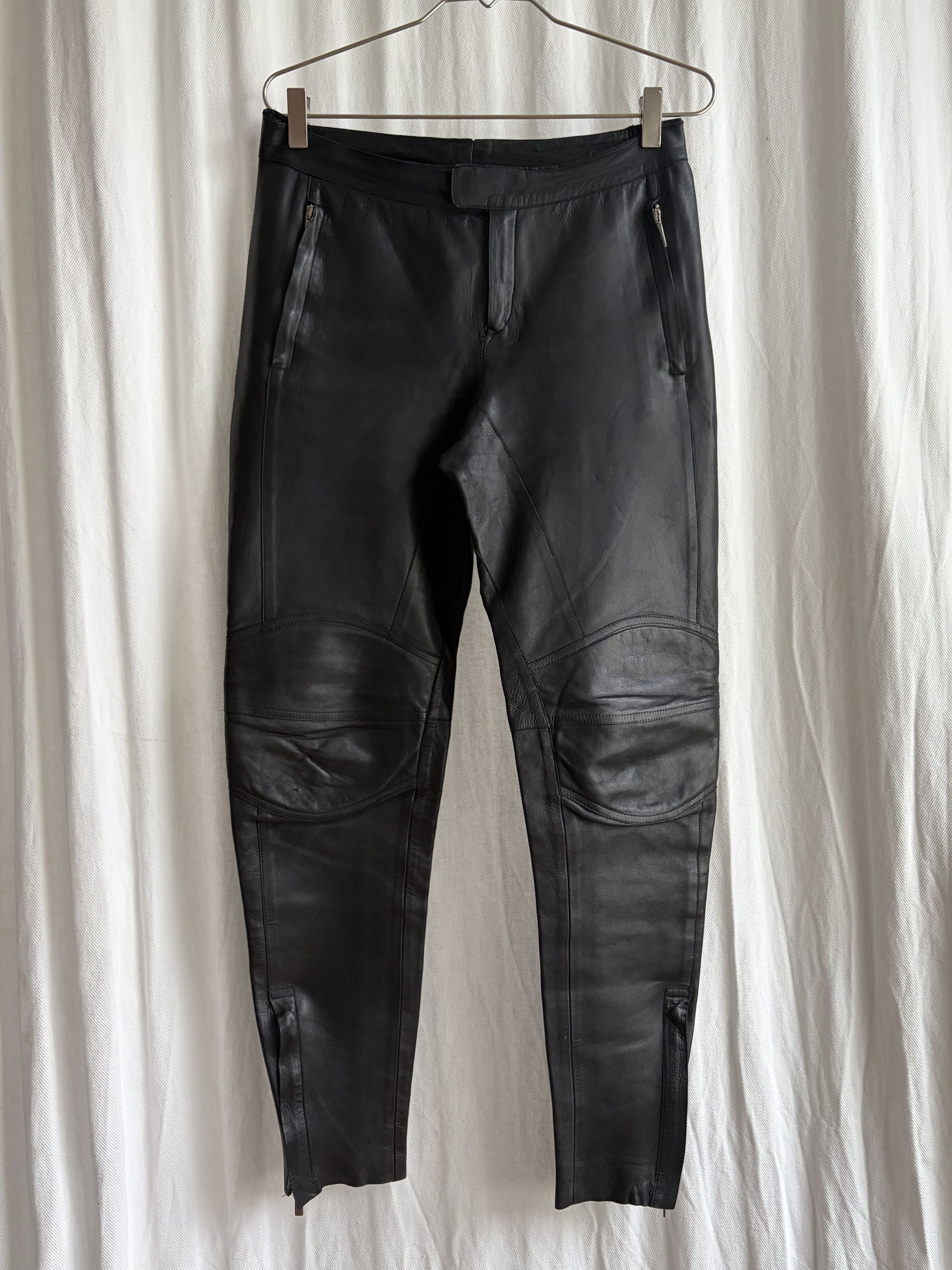 Gucci AW00 by Tom Ford Biker Leather Pants Size 30" / US 8 / IT 44 - 1 Thumbnail