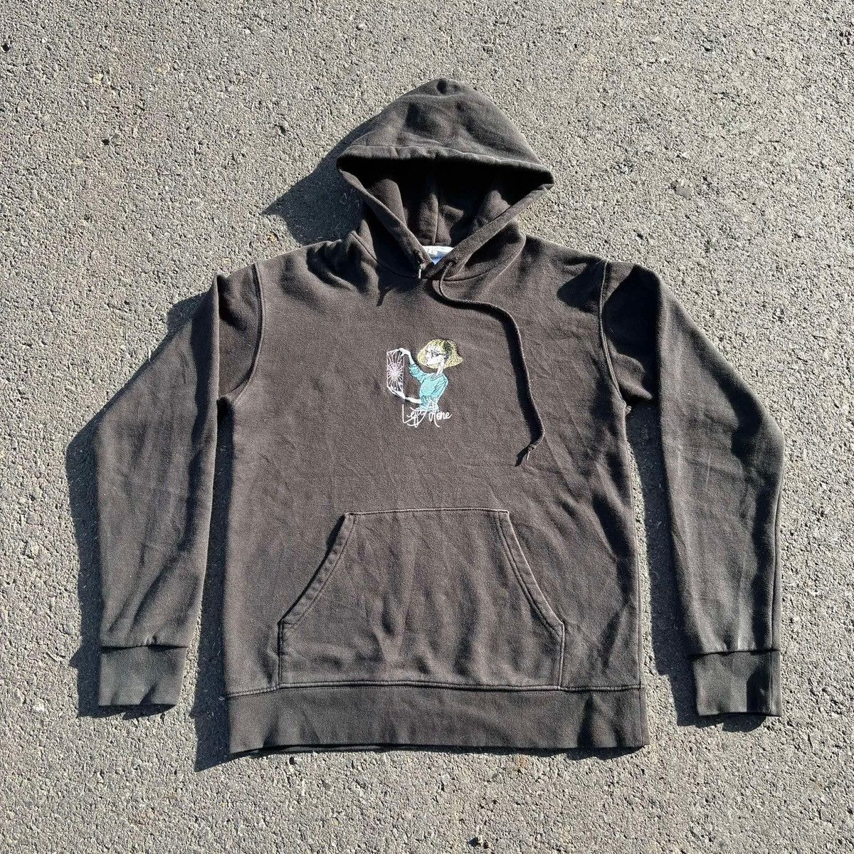 Vintage Left Alone Japan Embroidery Hoodie Spider Web Graphic Faded Size US M / EU 48-50 / 2 - 4 Thumbnail