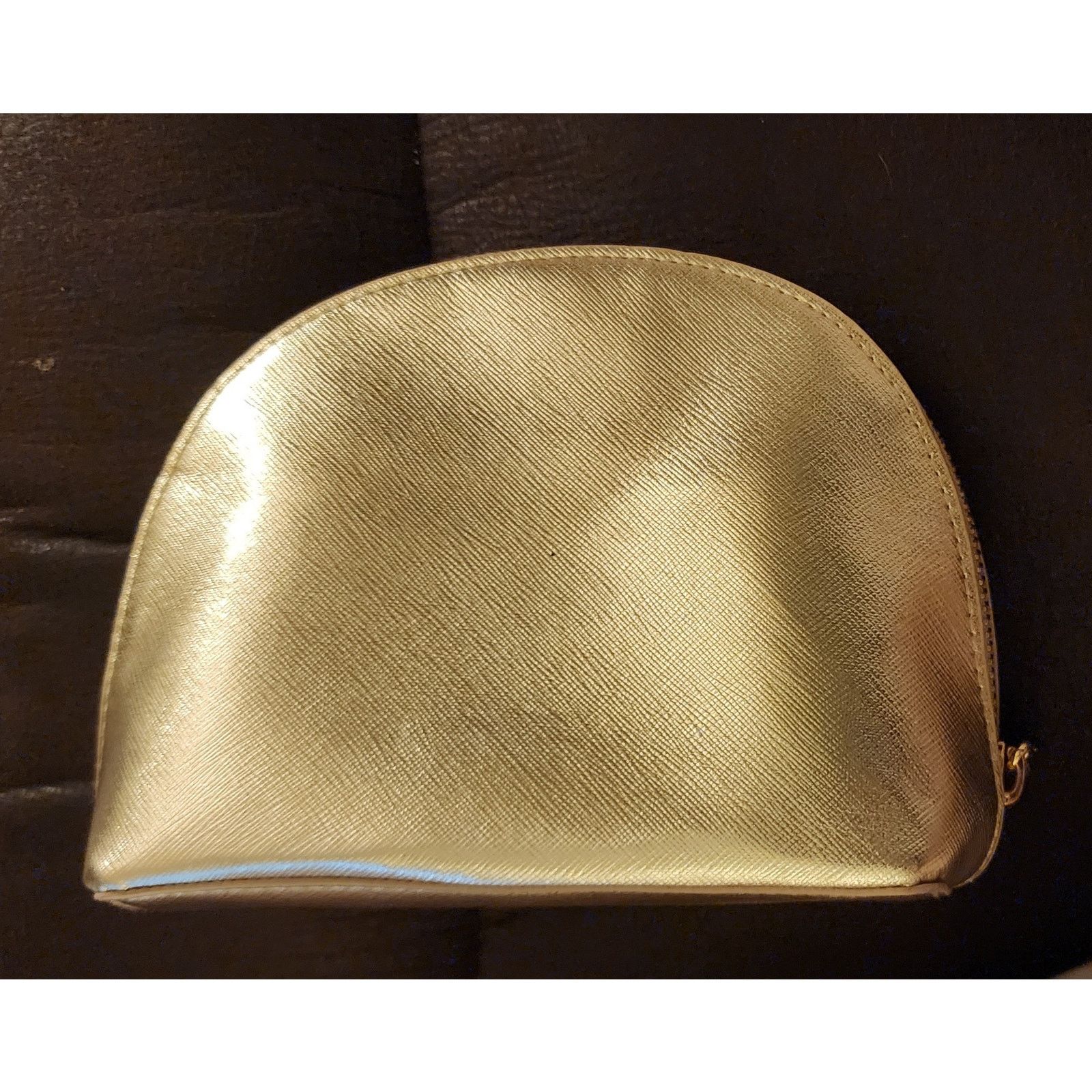 Michael Kors Michael Kors Jet Set Travel Cosmetic Leather Pouch-Pale Gold Size ONE SIZE - 2 Thumbnail