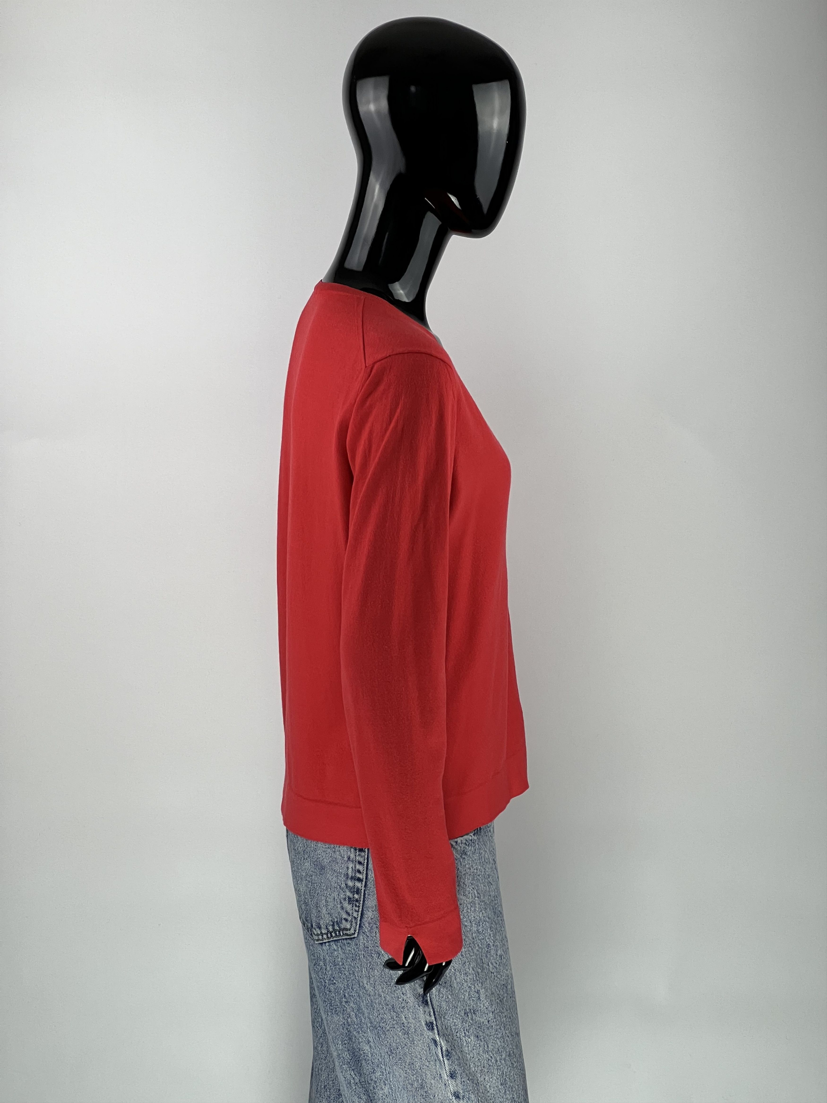 Malo Malo Colar Red Cotton Cardigan Size IT44 Size M / US 6-8 / IT 42-44 - 2 Thumbnail