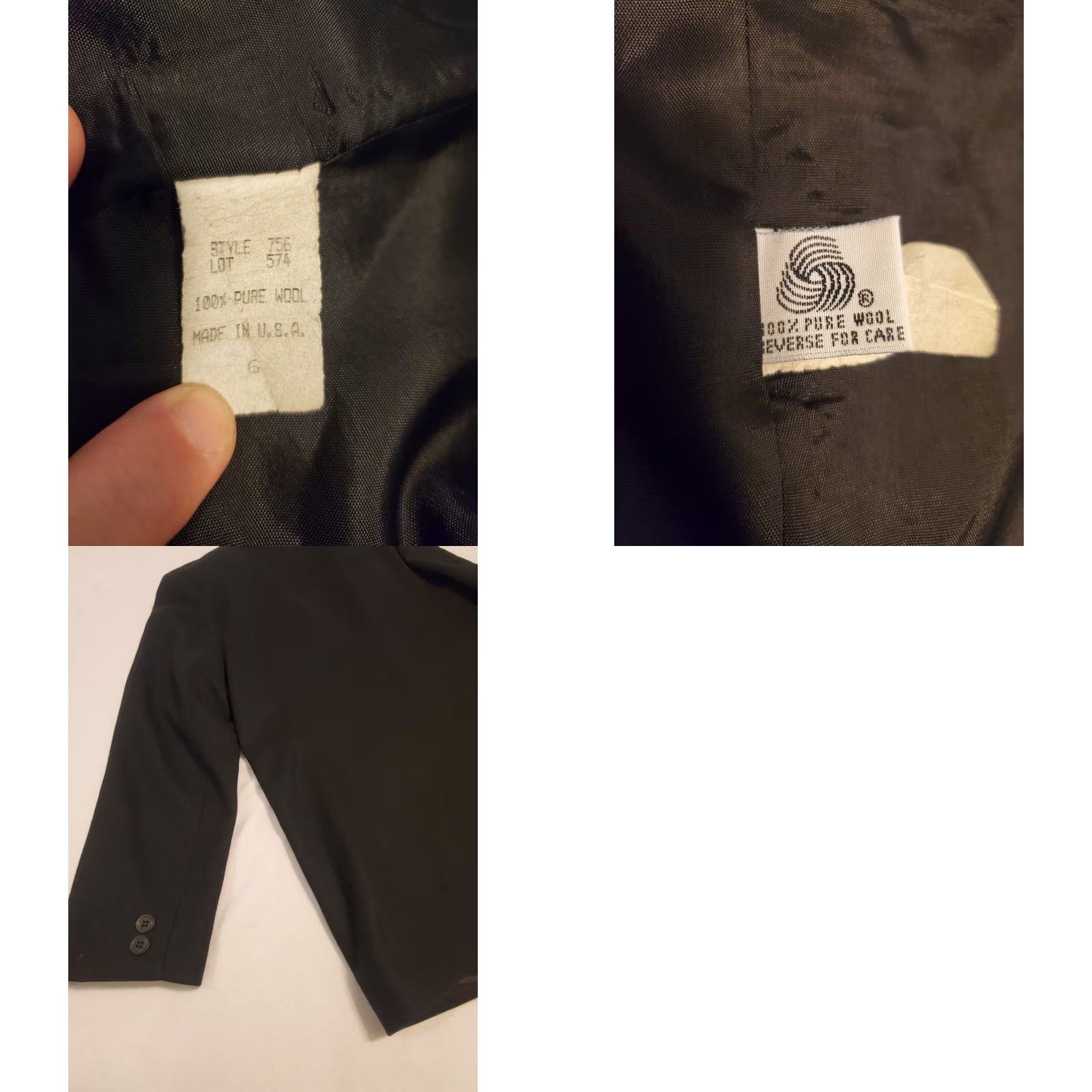 Vintage VINTAGE Dumas Black Wool Blazer Jacket Size 6 Business Career Womens Made in USA Size M / US 6-8 / IT 42-44 - 8 Thumbnail