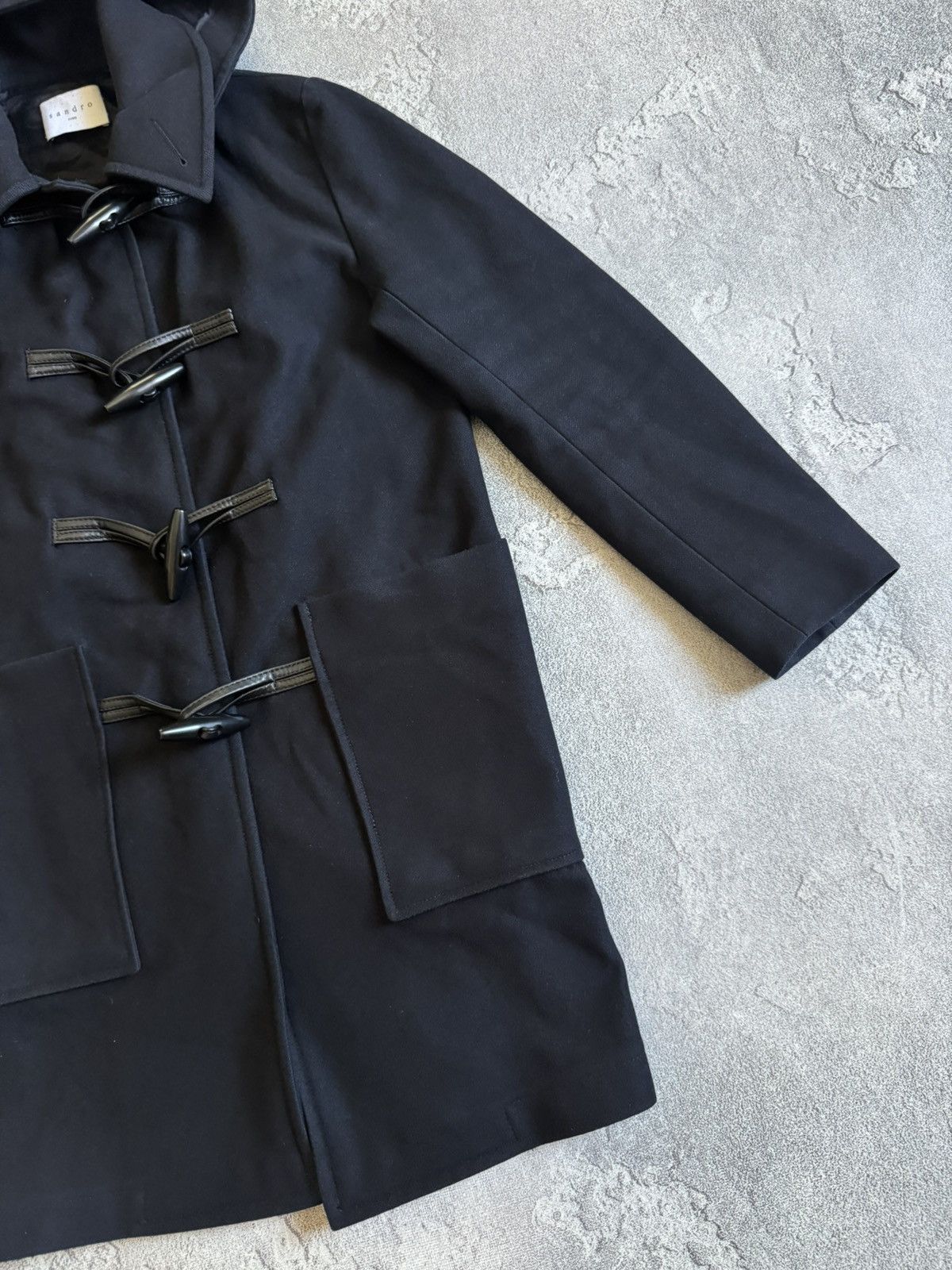 Sandro Sandro XS duffle coat wool jacket + hooded old money Size US XS / EU 42 / 0 - 7 Thumbnail