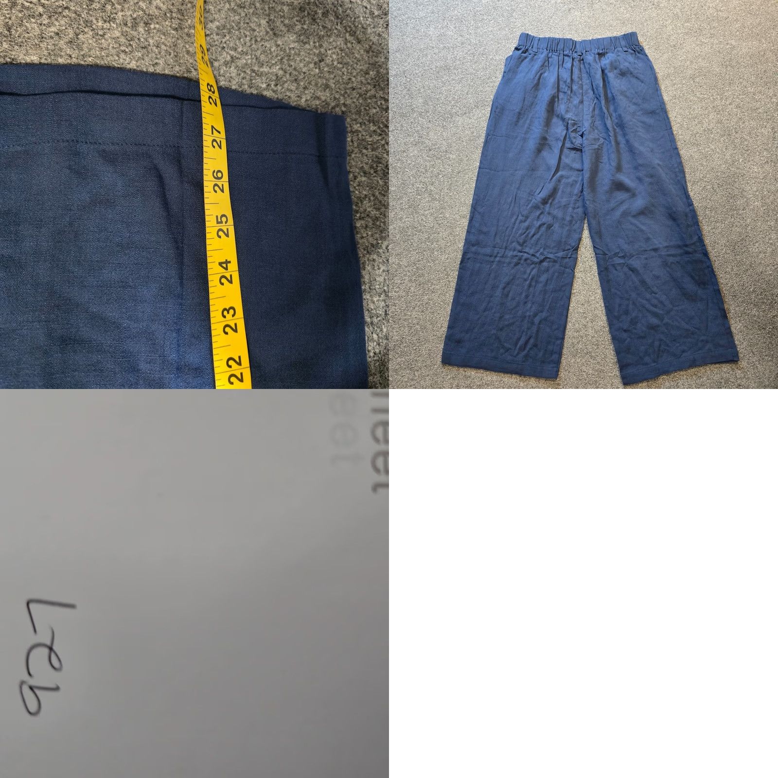 Vintage Halara Pants Regular Blue Wide-Leg Pleated Plicated Stretch Casual Womens Size L Size 36" / US 14 / IT 50 - 8 Thumbnail