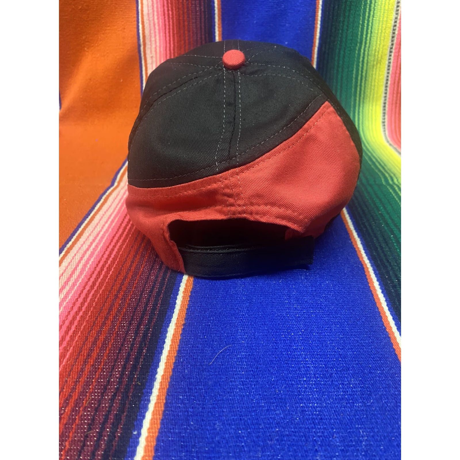 Vintage Valero Pit Stop Adjustable Hat Cap Racing Black W/ Red, White & Blue Embroidered Mens One Size Black Baseball Cap Adjustable Cap Embroidered Branded Size ONE SIZE - 4 Thumbnail