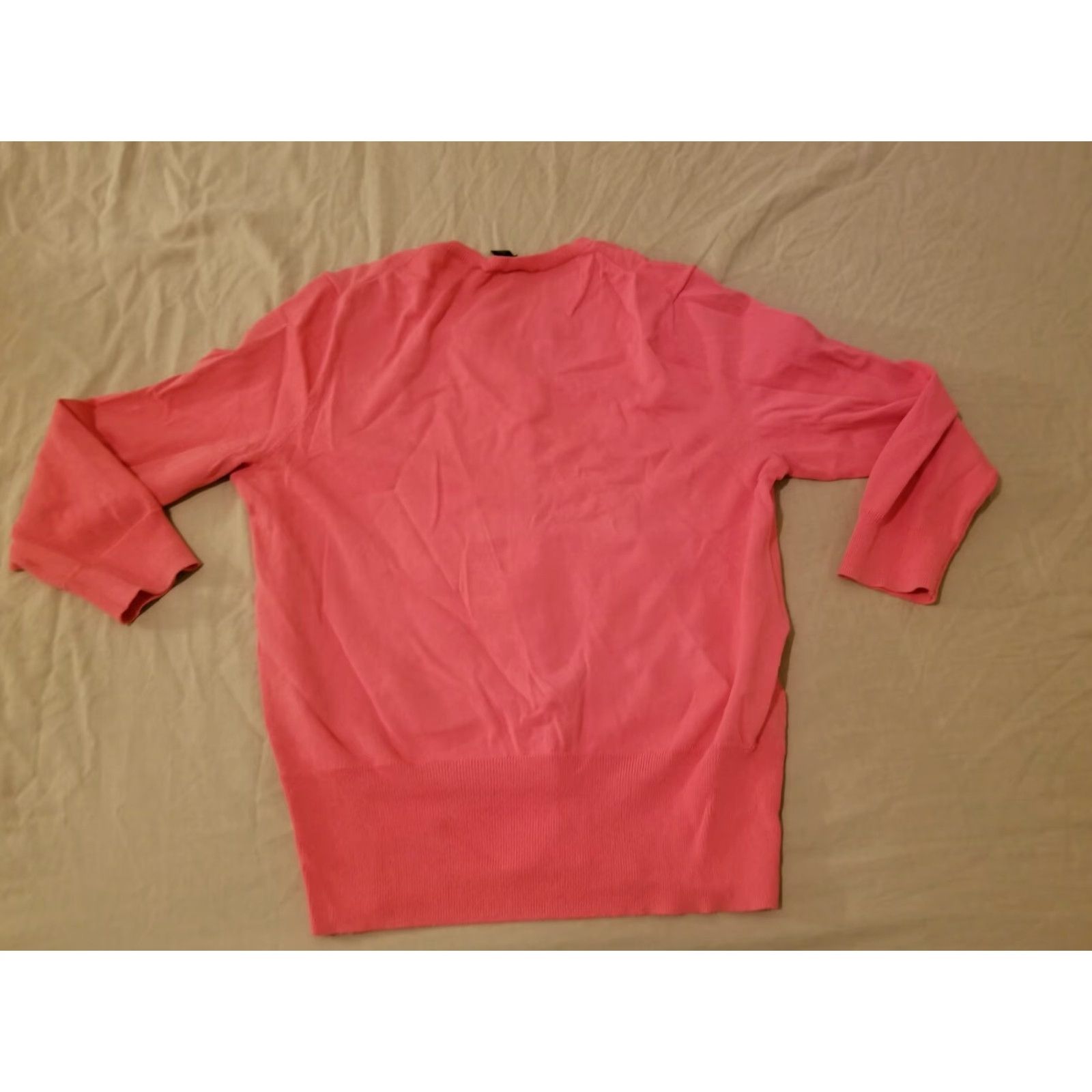 Ann Taylor Womens Ann Taylor Cardigan Sweater Jacket S Small Pink Salmon Sweater Jacket Women Small Pink Salmon Size S / US 4 / IT 40 - 2 Thumbnail