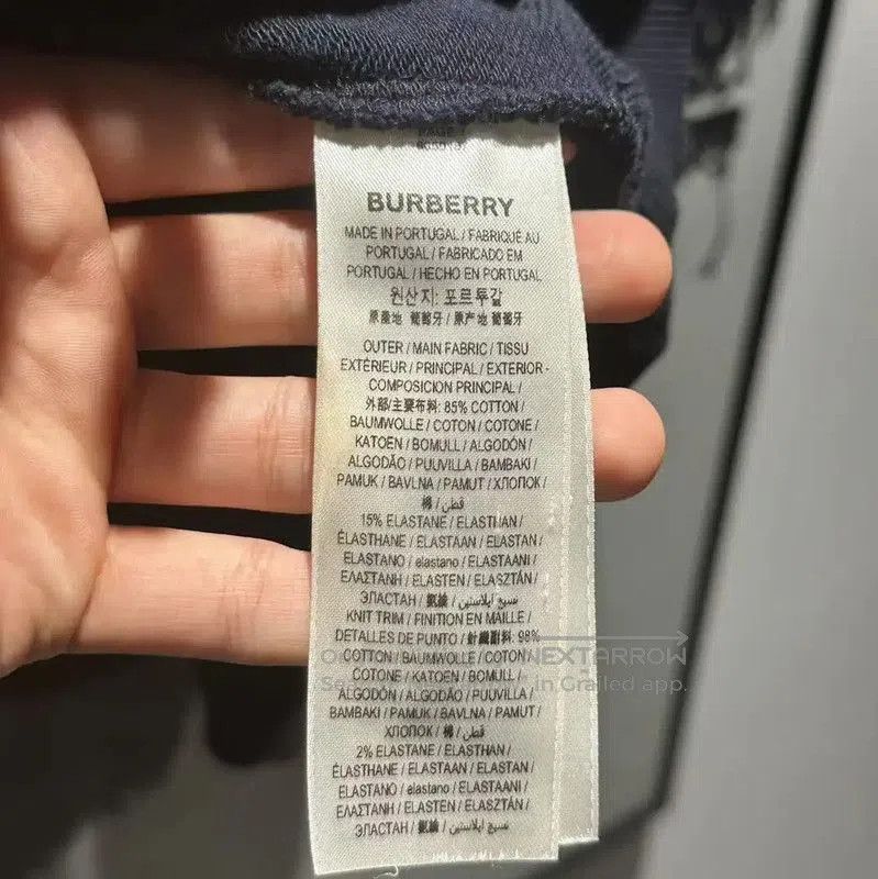 Burberry Burberry XS Deep Blue Cotton Hoodie. Size XS / US 0-2 / IT 36-38 - 5 Thumbnail