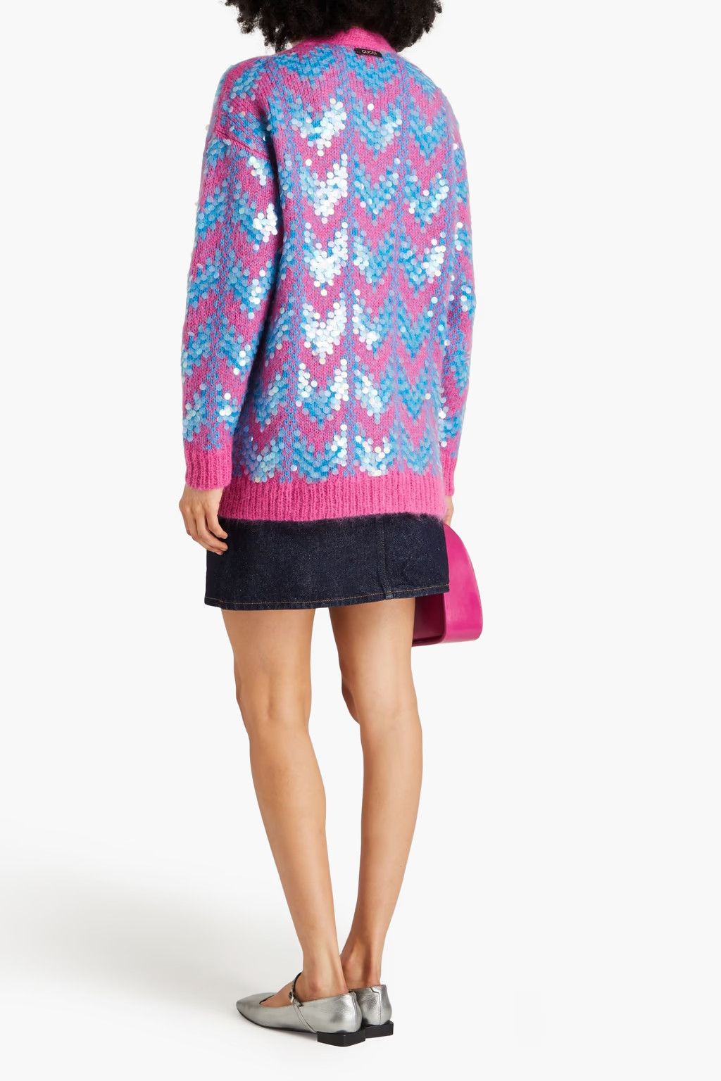Gucci o1y0925 Cardigan in Fuchsia/Blue Size XS / US 0-2 / IT 36-38 - 3 Thumbnail
