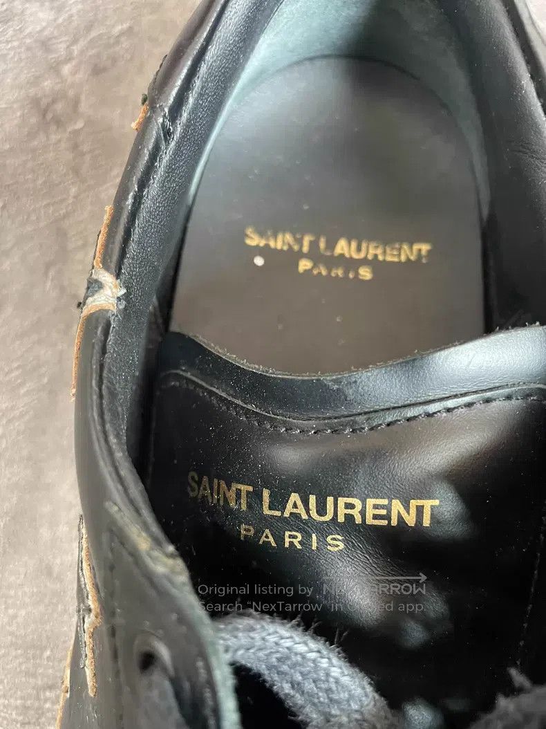 Saint Laurent Paris Saint Laurent Paris Black Warrior Star Low-top Sneakers Size US 5.5 / EU 38 - 6 Thumbnail