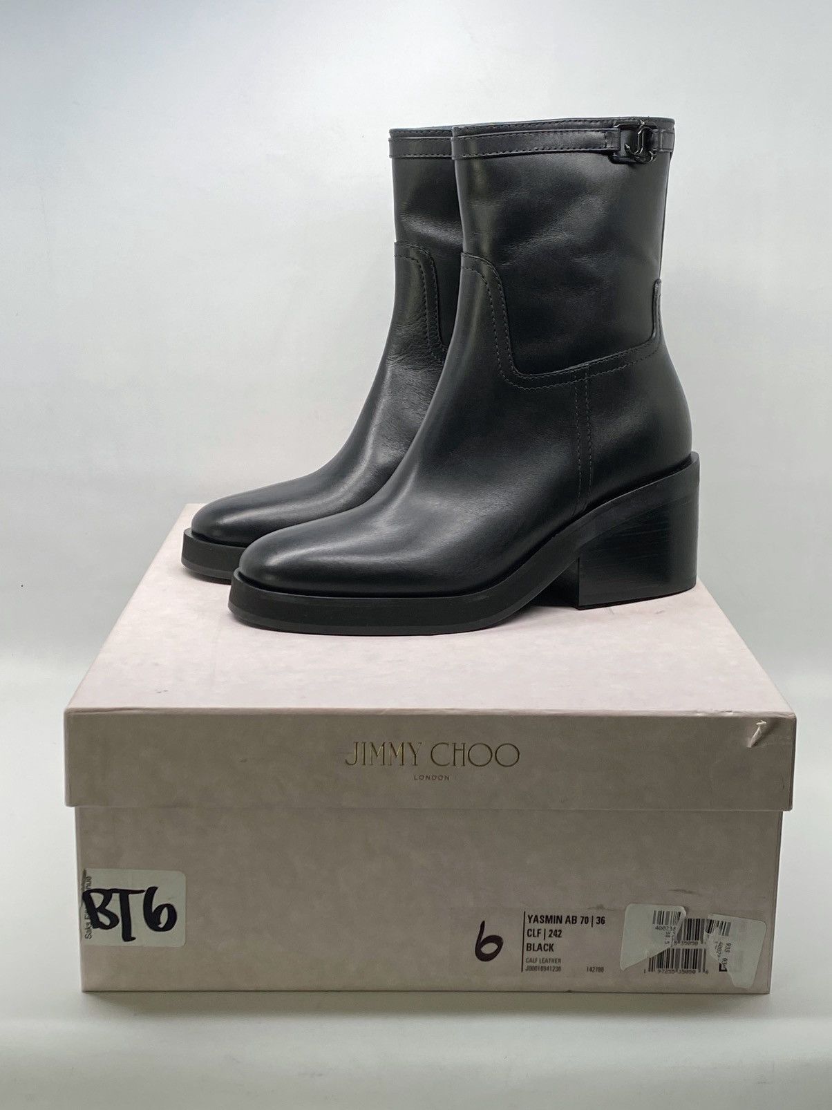 Jimmy Choo Jimmy Choo Yasmin Leather Ankle Boots size 36 Size US 6 / IT 36 - 13 Thumbnail