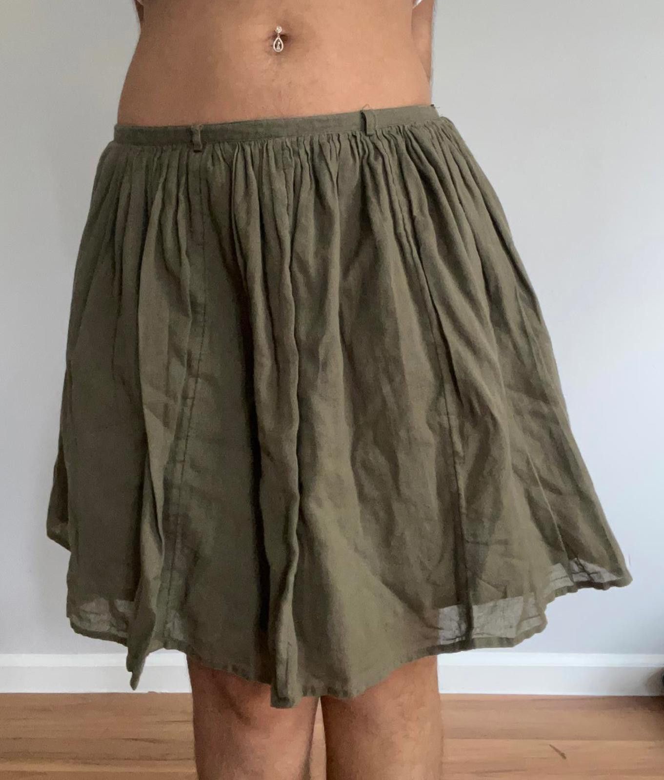 Other Women’s small cotton forest green skirt Size 28" / US 6 / IT 42 - 2 Thumbnail