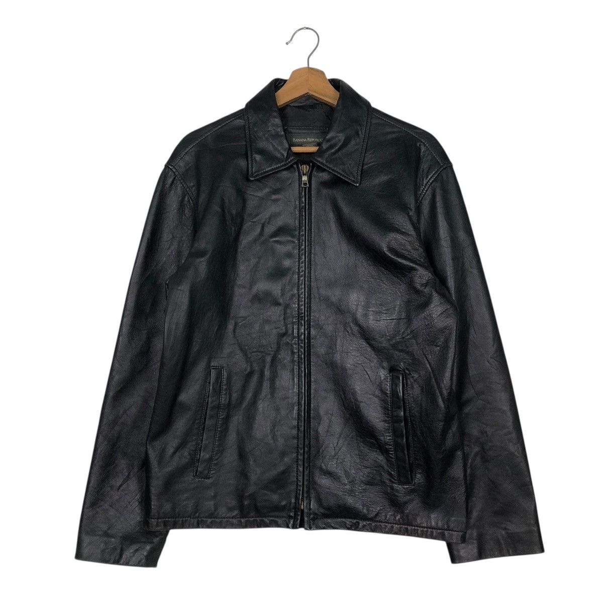 🔥VINTAGE SOFT LEATHER JACKET BANANA REPUBLIC ISSEY MIYAKE