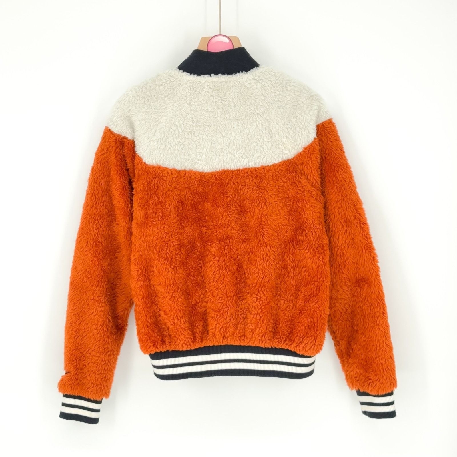 Nike Nike Women's "Wolf" Sherpa Sport Fleece Bomber Jacket Orange Size S / US 4 / IT 40 - 2 Thumbnail
