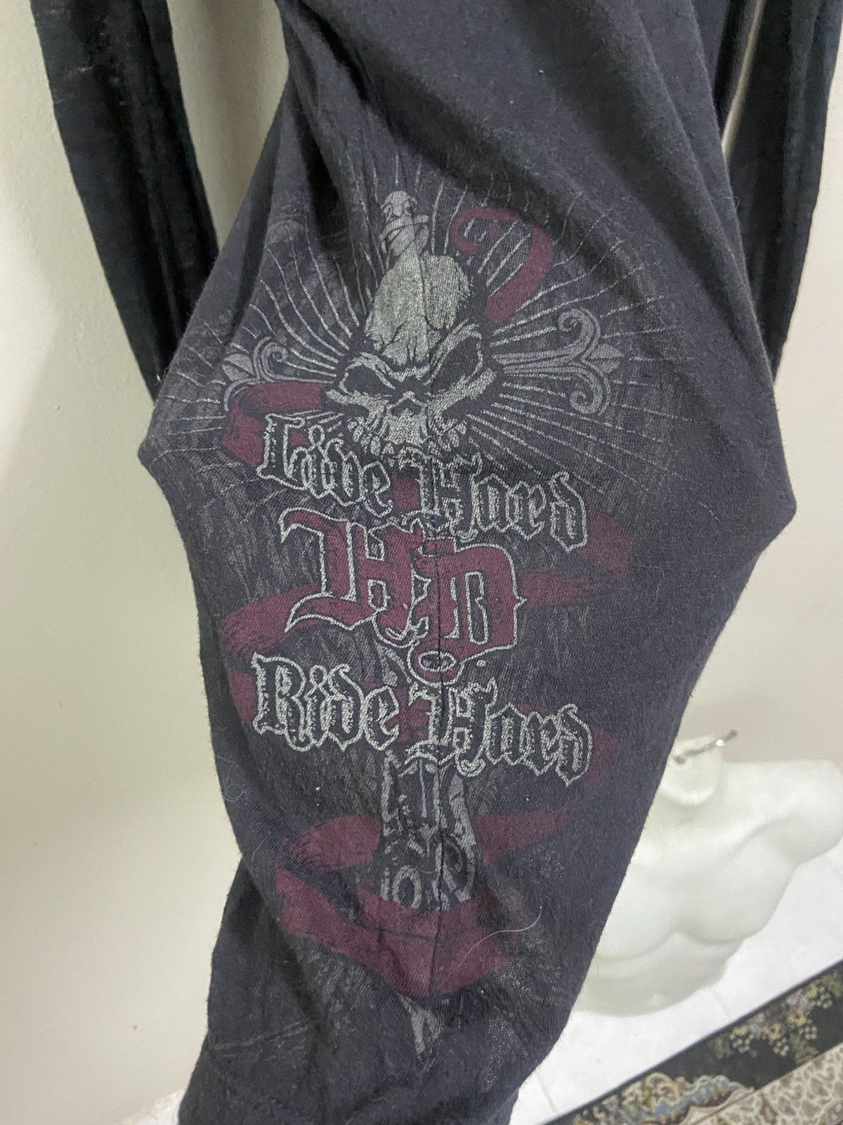 Harley Davidson × Vintage Vintage Harley Davidson T shirt Long Sleve Size L / US 10 / IT 46 - 8 Thumbnail