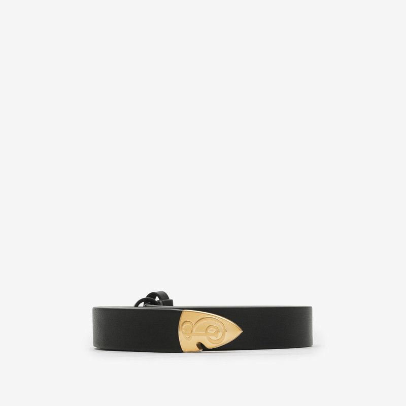 o1w1db10226 Size: S / Thin Leather B Shield End Belt Black