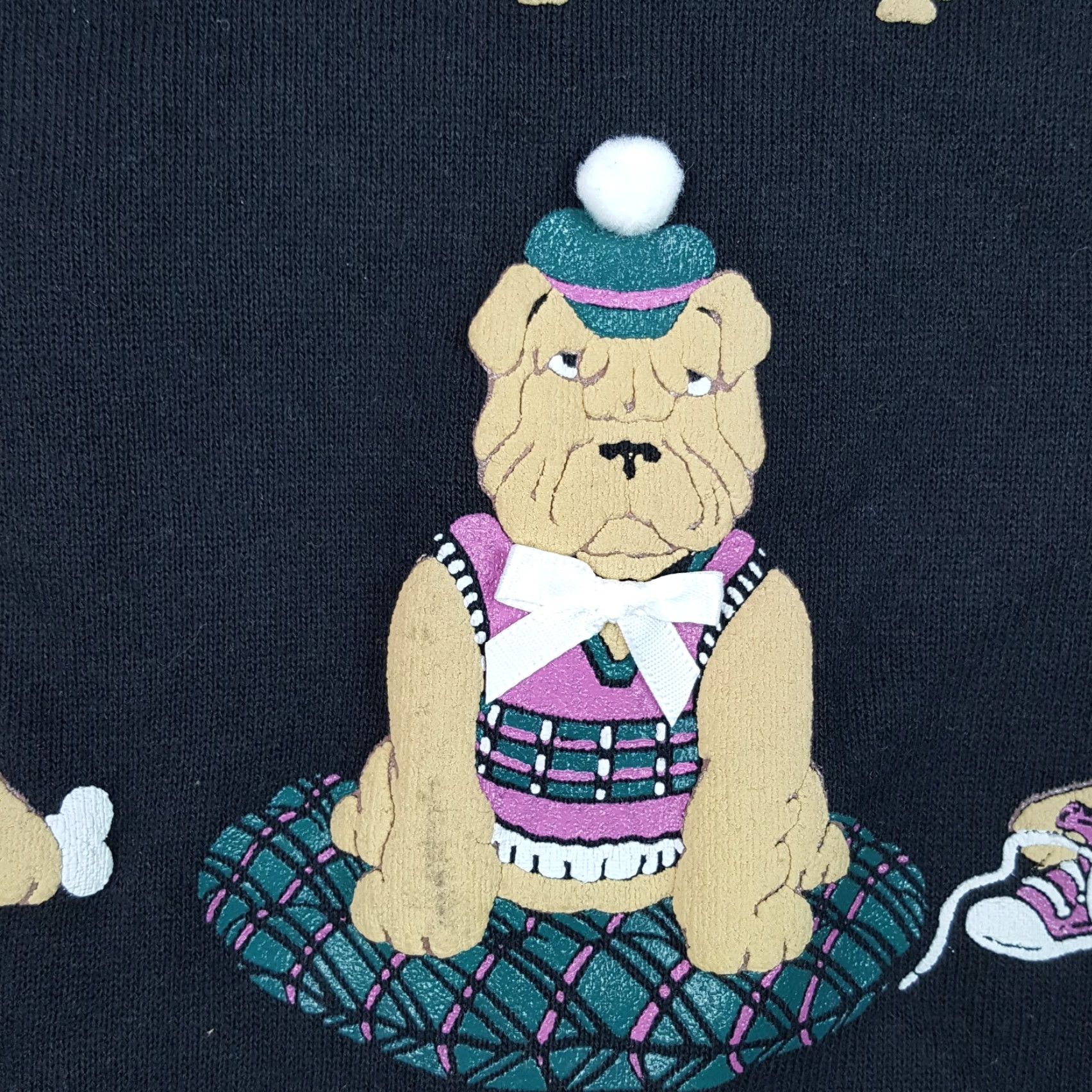 Vintage VINTAGE Blooming & Co Golf Dog Sweatshirt Shirt Mens Crewneck 80s Collared Pullover Knit Cotton Black Regular Size M Size US M / EU 48-50 / 2 - 4 Thumbnail