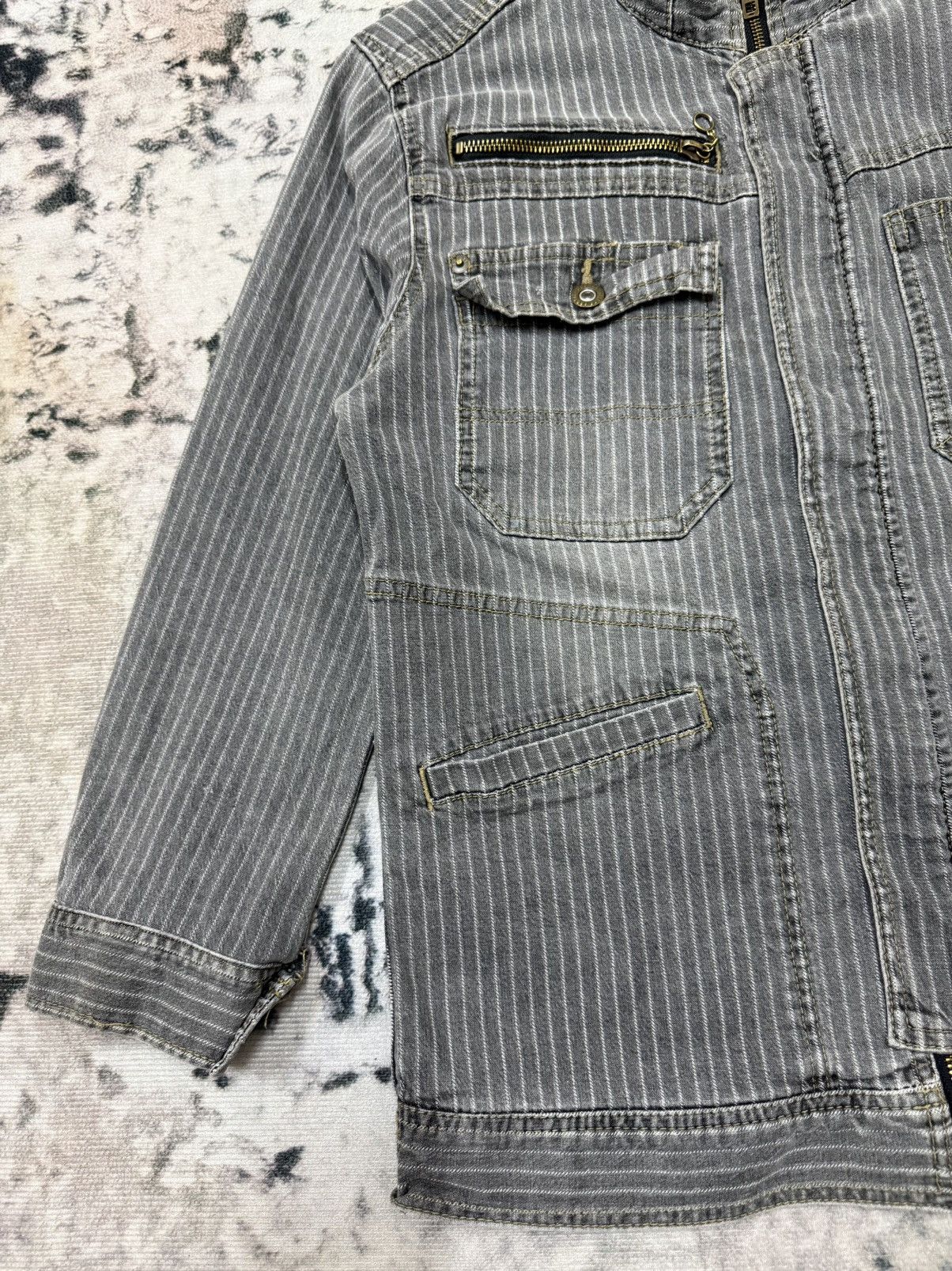 Japanese Brand Dogman Workwear Hickory Stripe Denim Jacket Size US S / EU 44-46 / 1 - 5 Thumbnail