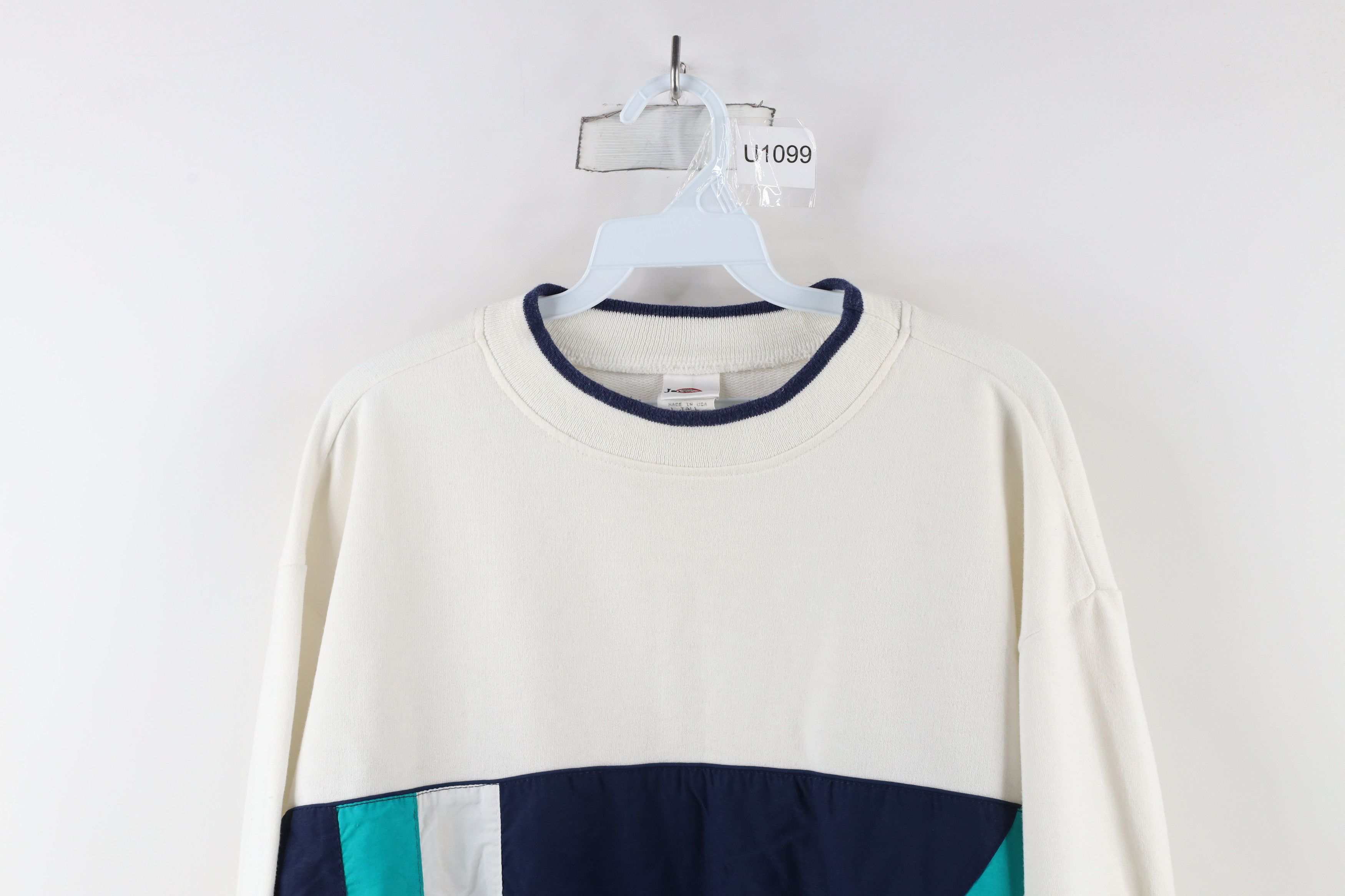 Vintage Vintage 90s Streetwear Block Crewneck Sweatshirt USA Size US L / EU 52-54 / 3 - 2 Thumbnail