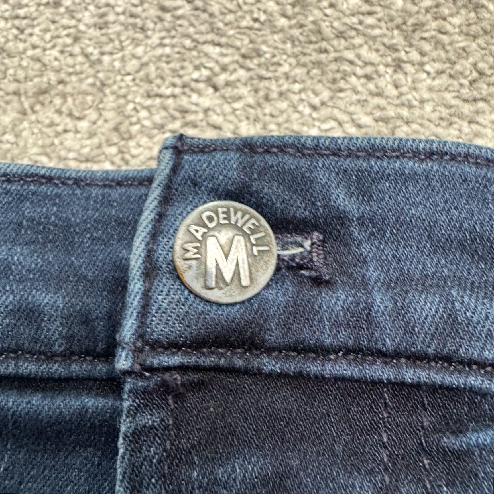 Madewell Madewell Slim Fit Straight Denim Jeans Mens 32x32 Blue Dark Wash Stretch Casual Size US 32 / EU 48 - 5 Thumbnail