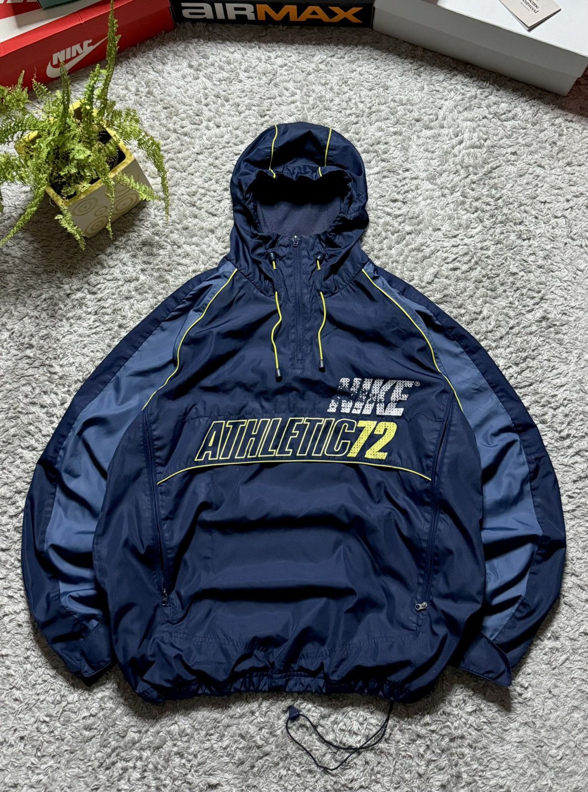 Nike 90s Nike Athletic Vintage Oversized Drill Big Logo Jacket Size US M / EU 48-50 / 2 - 5 Thumbnail