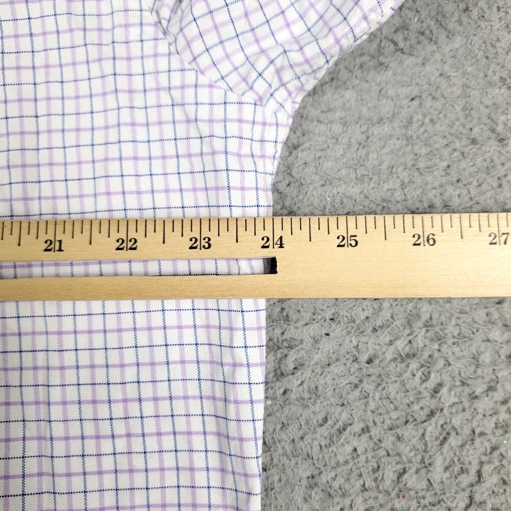 Tommy Hilfiger Vintage Tommy Hilfiger Dress Shirt Men 17.5 Purple Blue Check Long Sleeve Business Casual Formal Size 46R - 6 Thumbnail