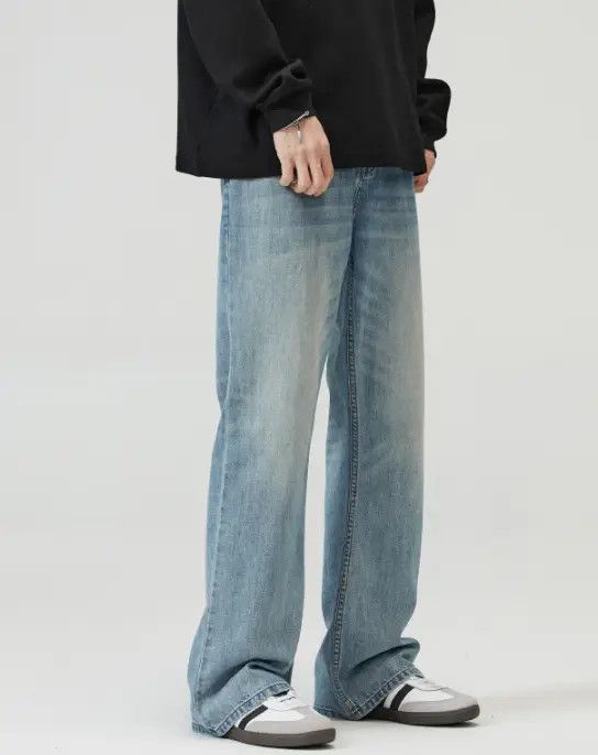 VIBE High street retro American washed scimitar flared jeans y2k Size US 32 / EU 48 - 3 Thumbnail
