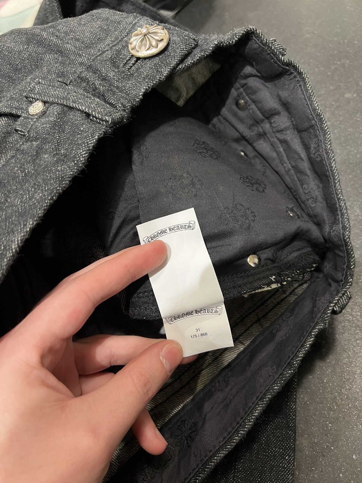 Chrome Hearts Chrome Hearts ‘Second Chances’ Star Patch Fleurknee denim Size US 31 - 12 Thumbnail