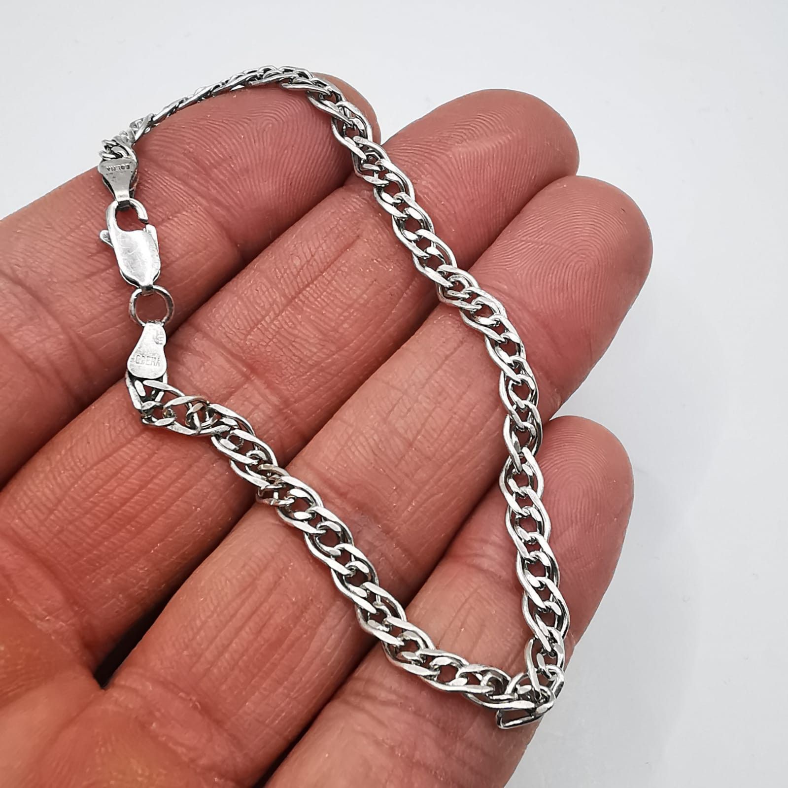 Sterling Silver Vintage Bracelet Jewelry,925 Sterling Silver seal, 5,67g Size ONE SIZE - 6 Thumbnail