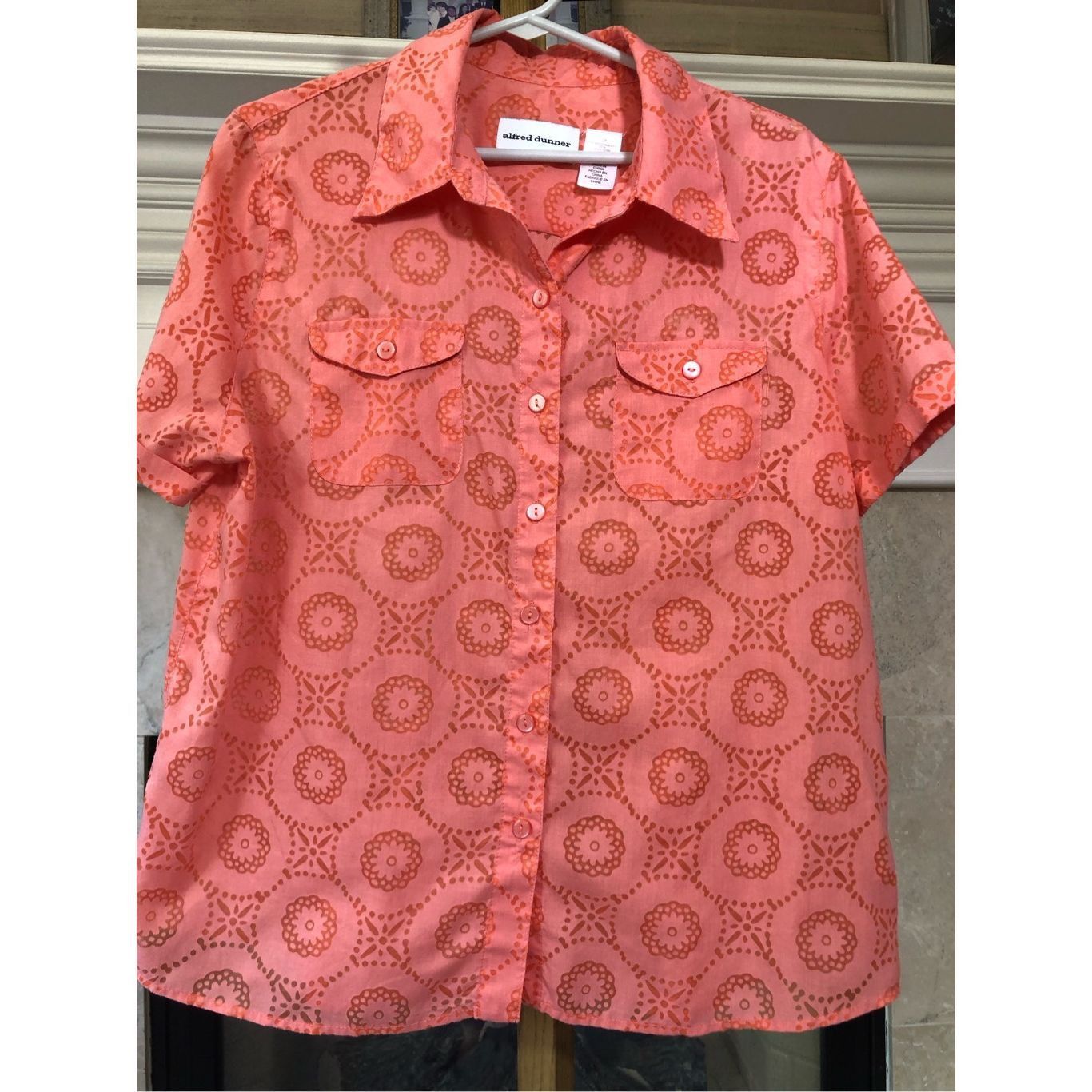Other Alfred Dunner Women’s Light Coral Pink Floral Print Short Sl Size XL / US 12-14 / IT 48-50 - 1 Thumbnail