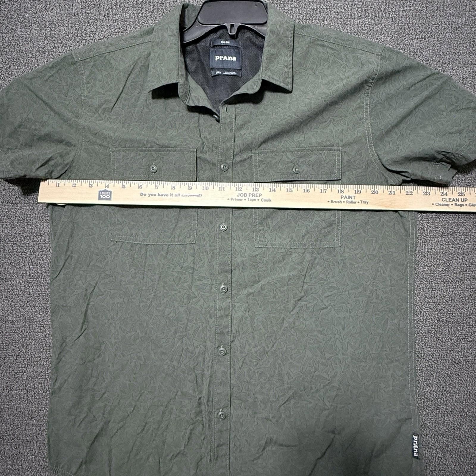Prana Prana Green SlimFit Shirt Mens L Button Up Hiking Gorpcore Size US L / EU 52-54 / 3 - 4 Thumbnail