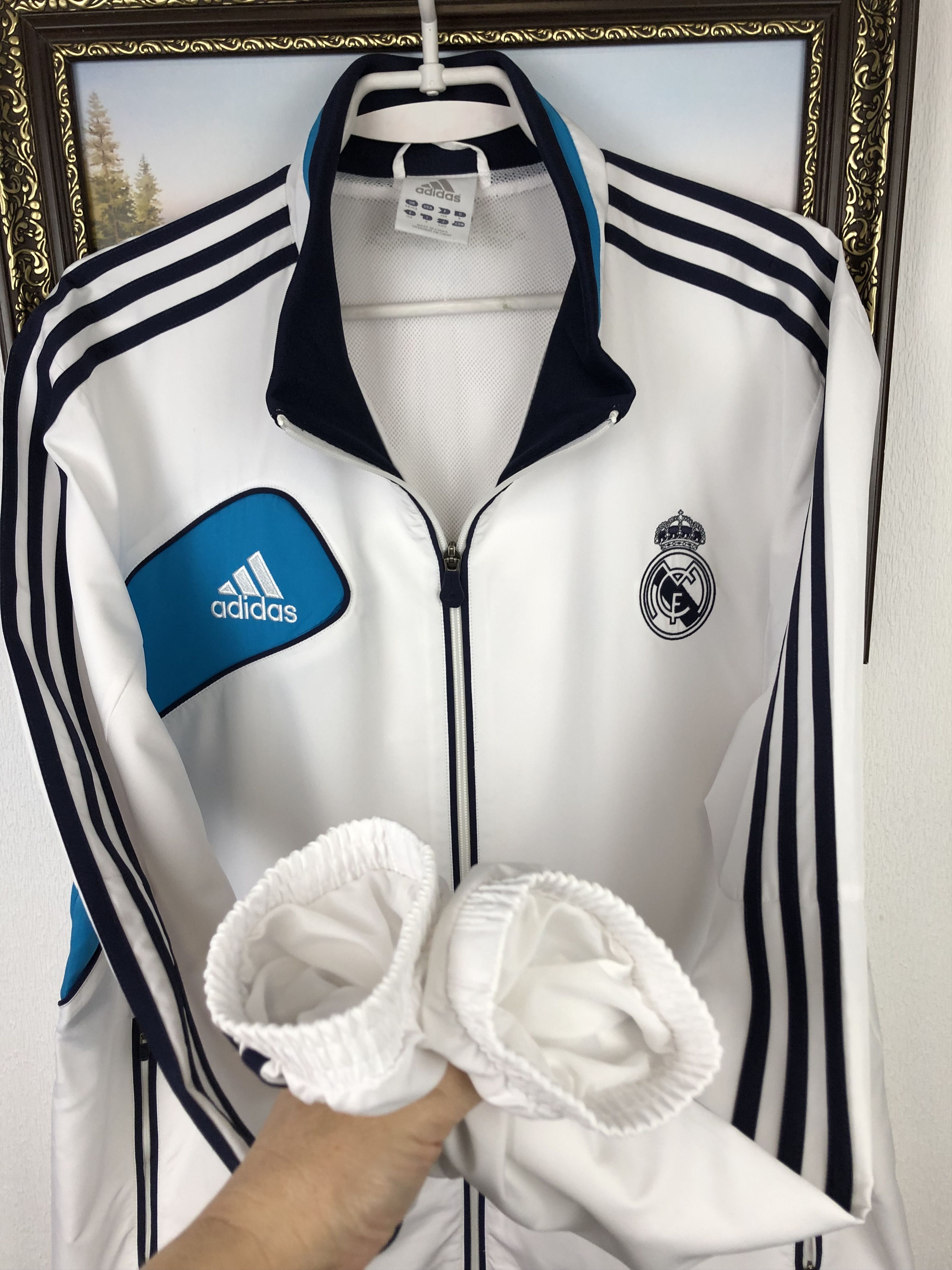 Adidas Vintage Adidas Real Madrid Football Jacket Soccer Track Top Size US XXL / EU 58 / 5 - 6 Thumbnail