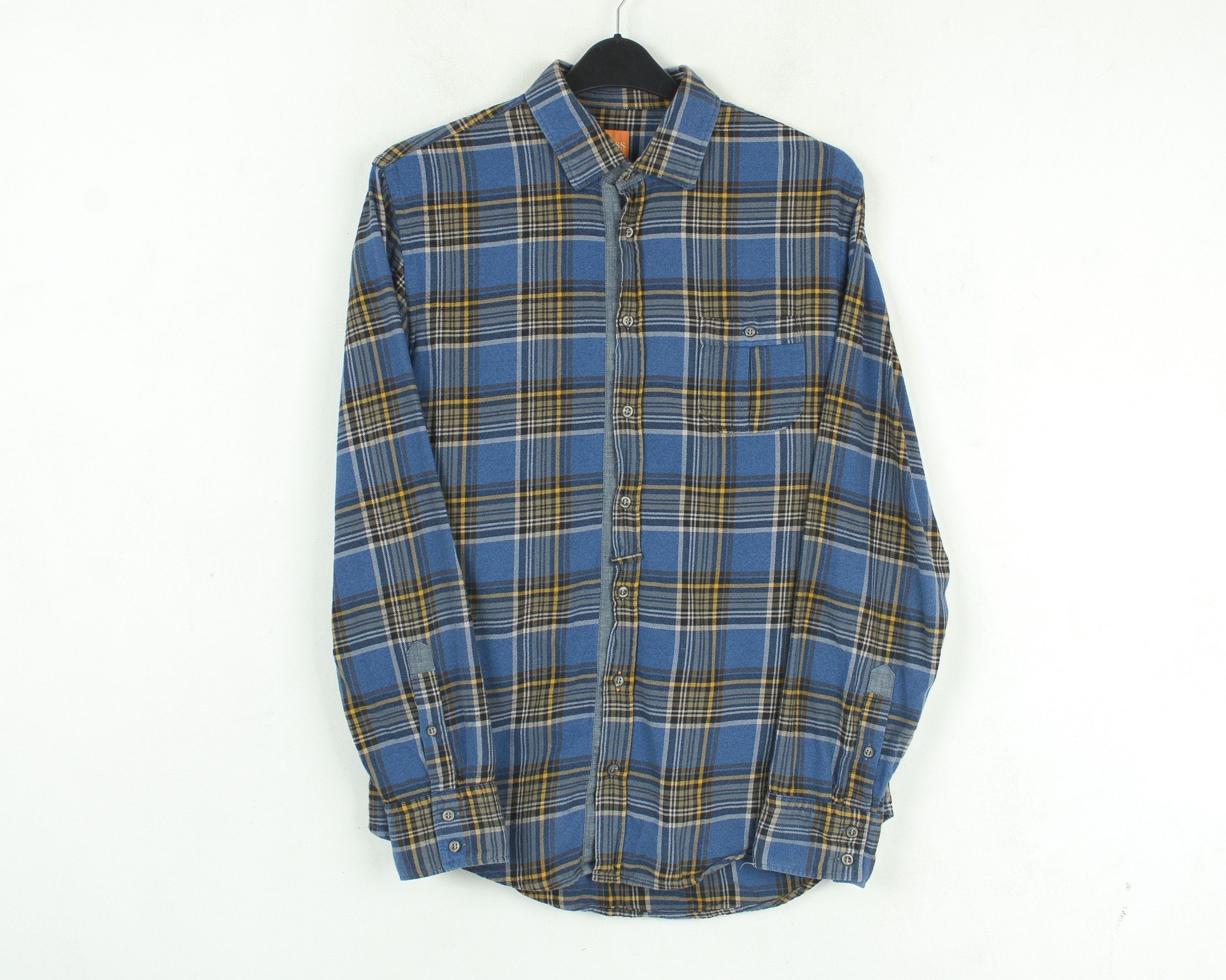 Flannel × Hugo Boss Orange Label Shirt L Long Sleeve Check Plaid Tartan Slim Size US L / EU 52-54 / 3 - 1 Thumbnail