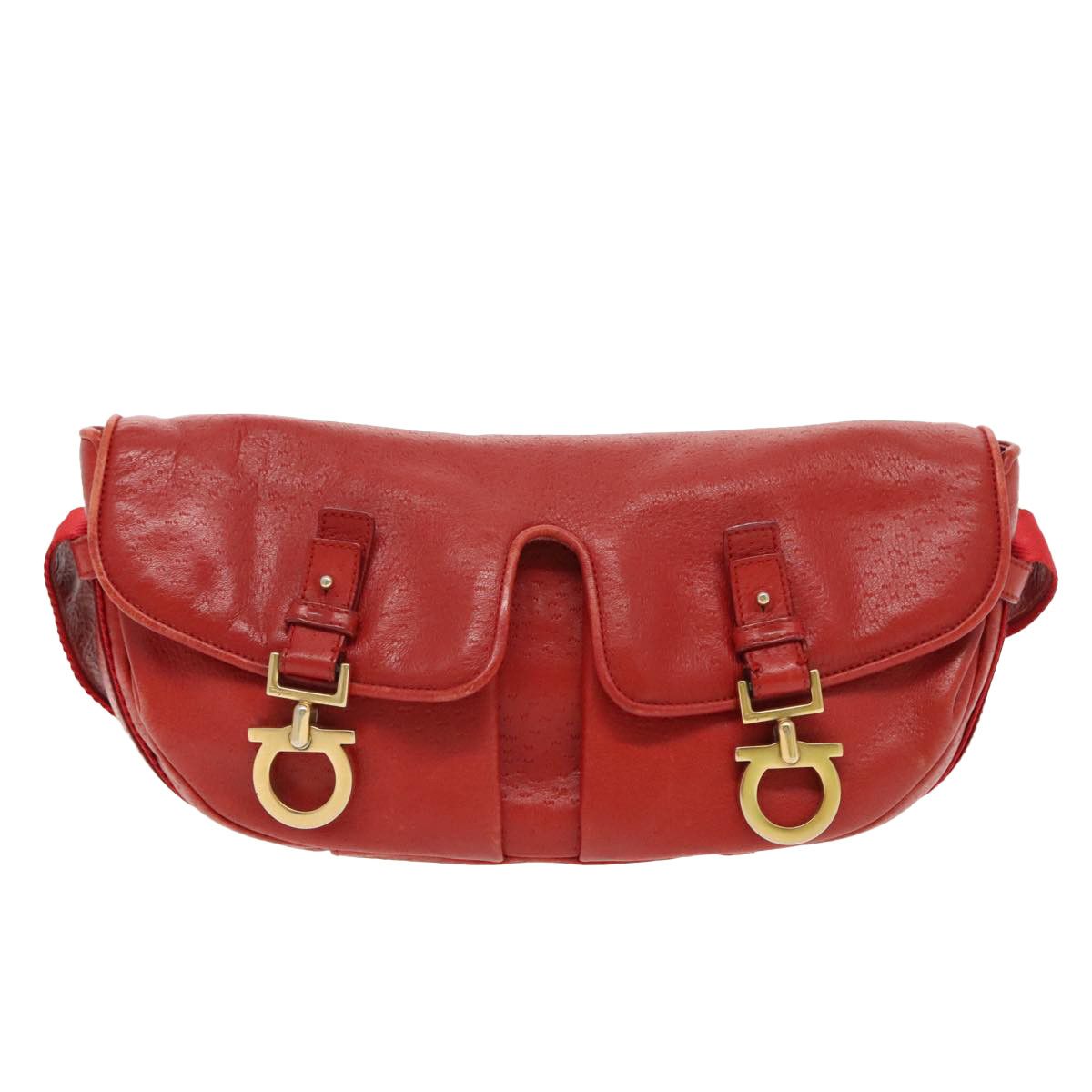 Salvatore Ferragamo Red Leather Shoulder Bag (Pre-Owned) Size ONE SIZE - 1 Thumbnail