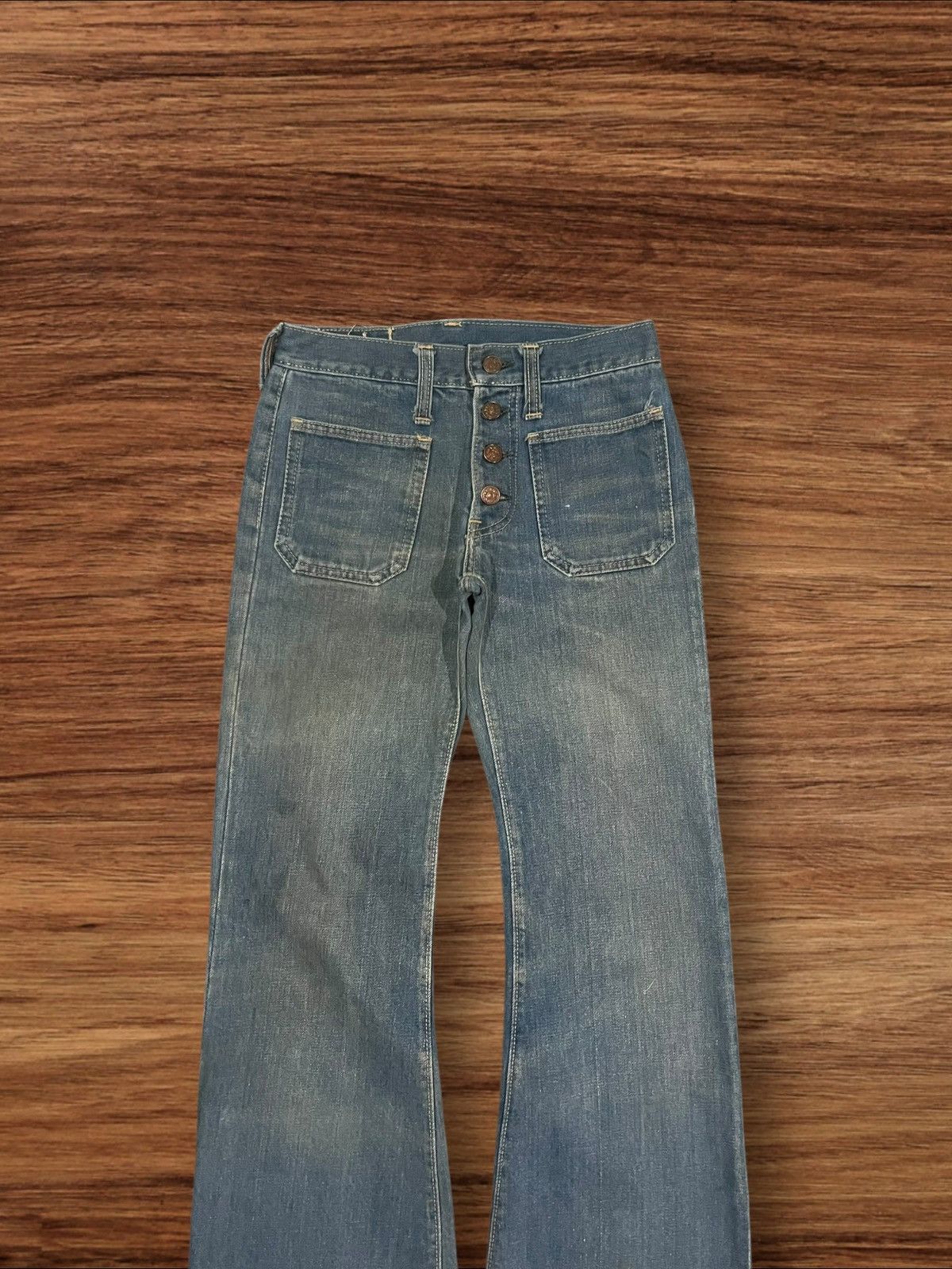 South2 West8 × Vintage Vintage 90s X-West Canton Bell Bottom Button Fly Flare Jeans Size 26" / US 2 / IT 38 - 3 Thumbnail