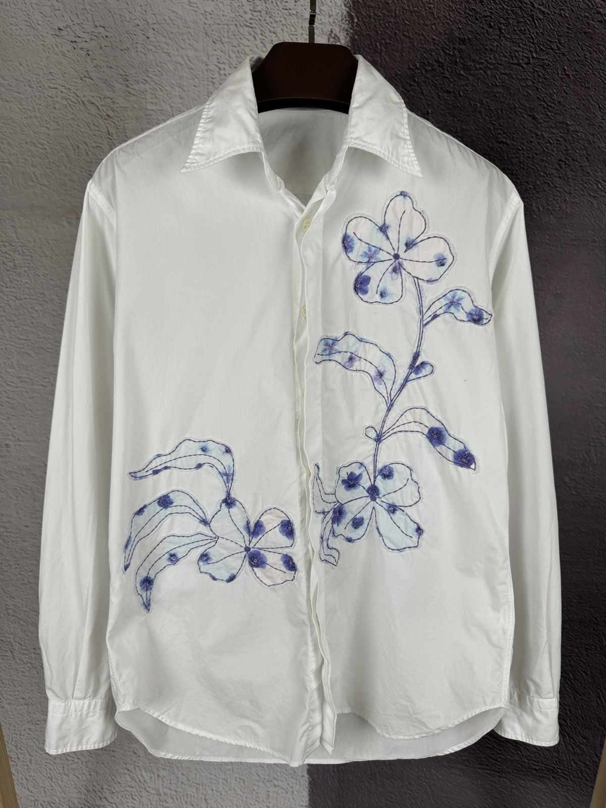 Pal Zileri Pal Zileri Lab. white vintage flower archival LS shirt Size US L / EU 52-54 / 3 - 2 Thumbnail