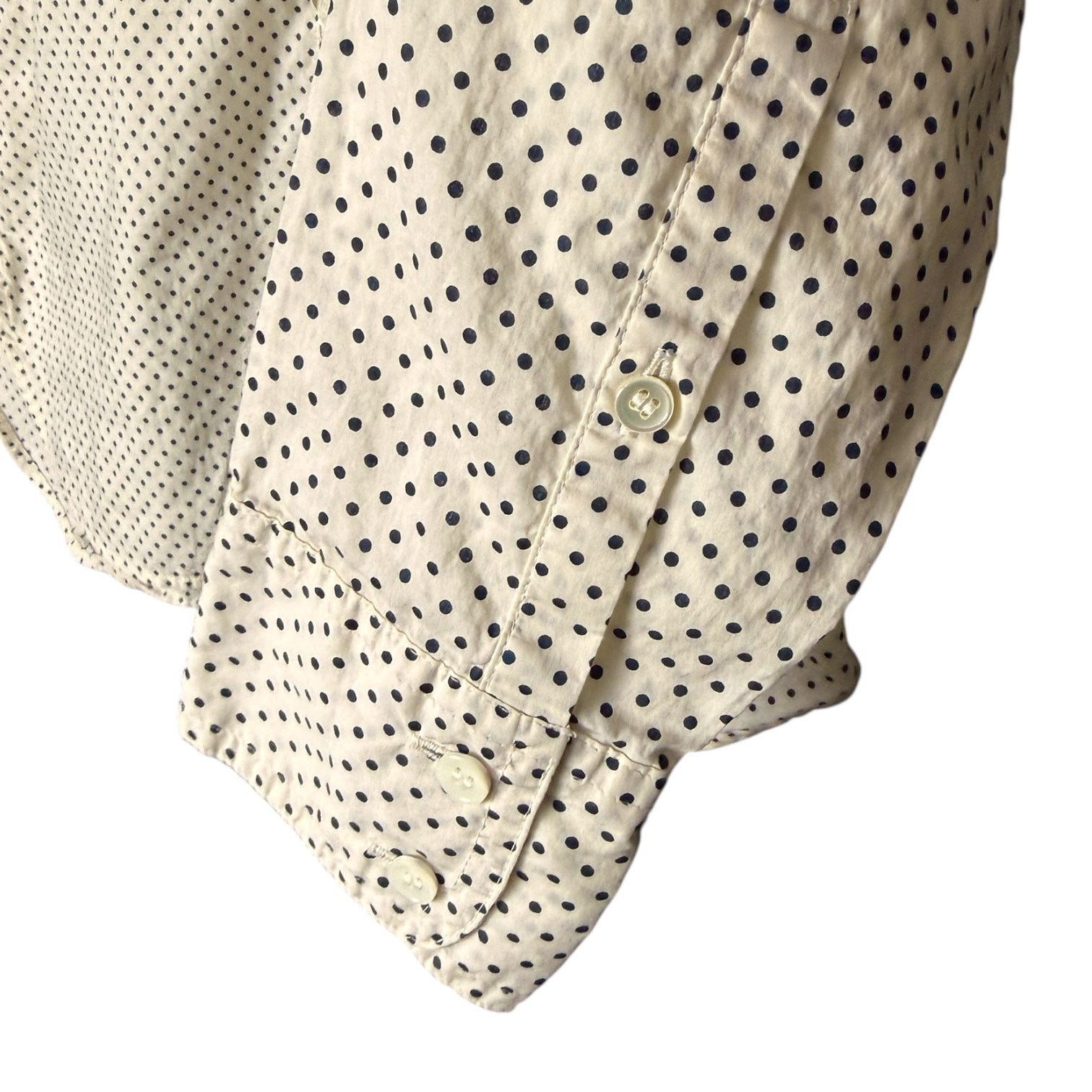 J.Crew J.Crew Women's Boy Fit Polka Dot Ivory Button Down Office 2 Size XS / US 0-2 / IT 36-38 - 3 Thumbnail