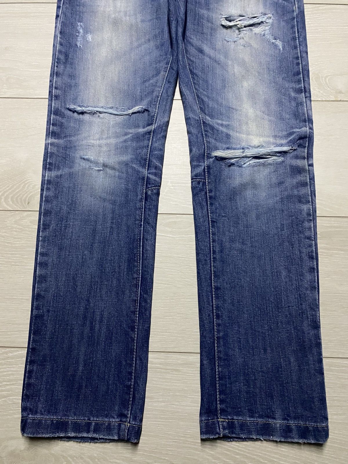 Skull Jeans by an Alchemist Vintage Japanese Skeleton Bones Notdead Distressed Slim Fit Size US 30 / EU 46 - 4 Thumbnail