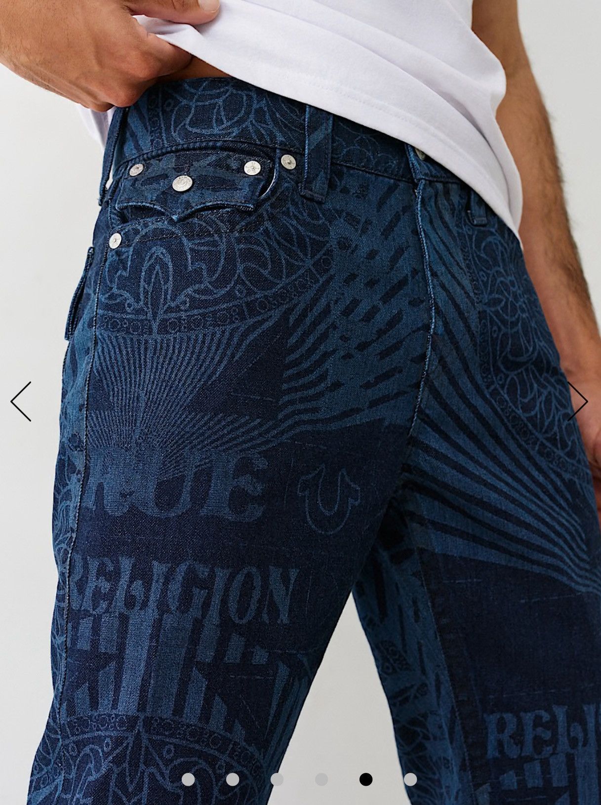 True Religion BILLY PRINTED STACKED BOOTCUT JEAN (sizes 29-36) Size US 30 / EU 46 - 4 Thumbnail