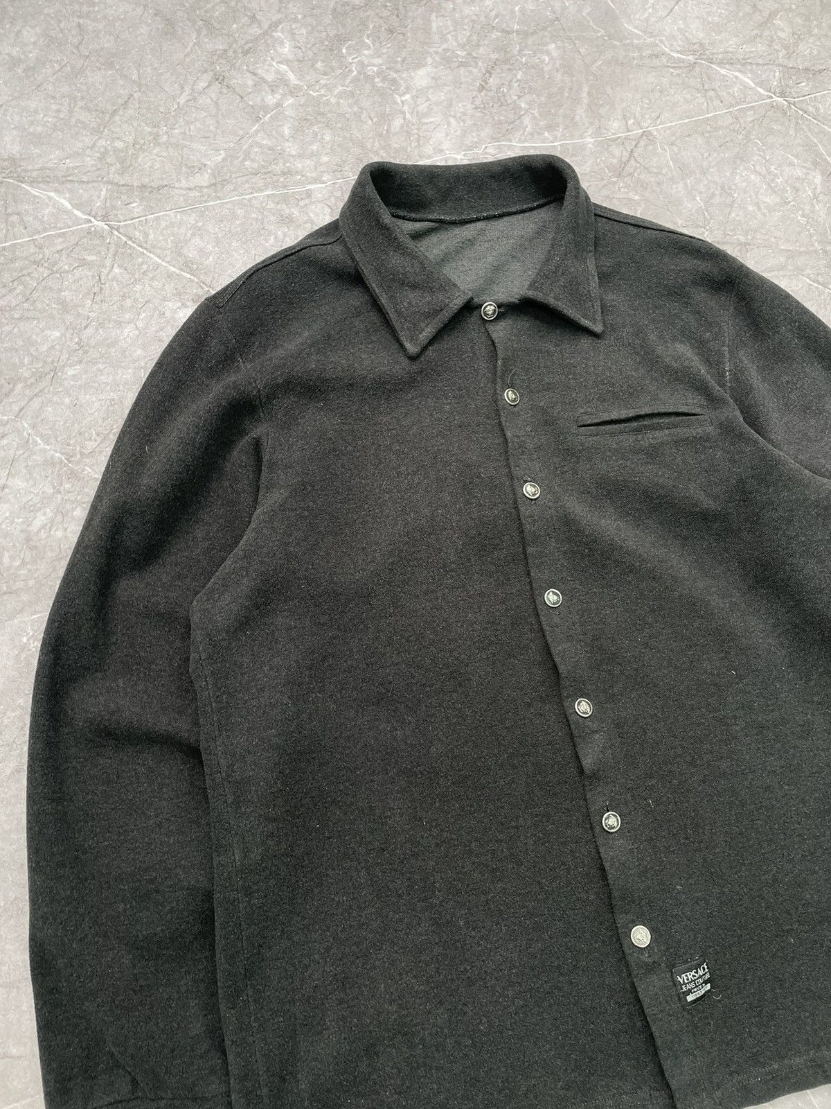 Versace Vintage versace couture medusa logo wool/cotton shirt Size US L / EU 52-54 / 3 - 2 Thumbnail