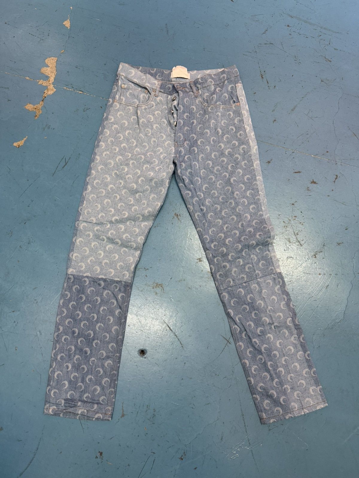 Marine Serre MARINE SERRE LIGHT DENIM JEANS Size US 32 / EU 48 - 1 Thumbnail