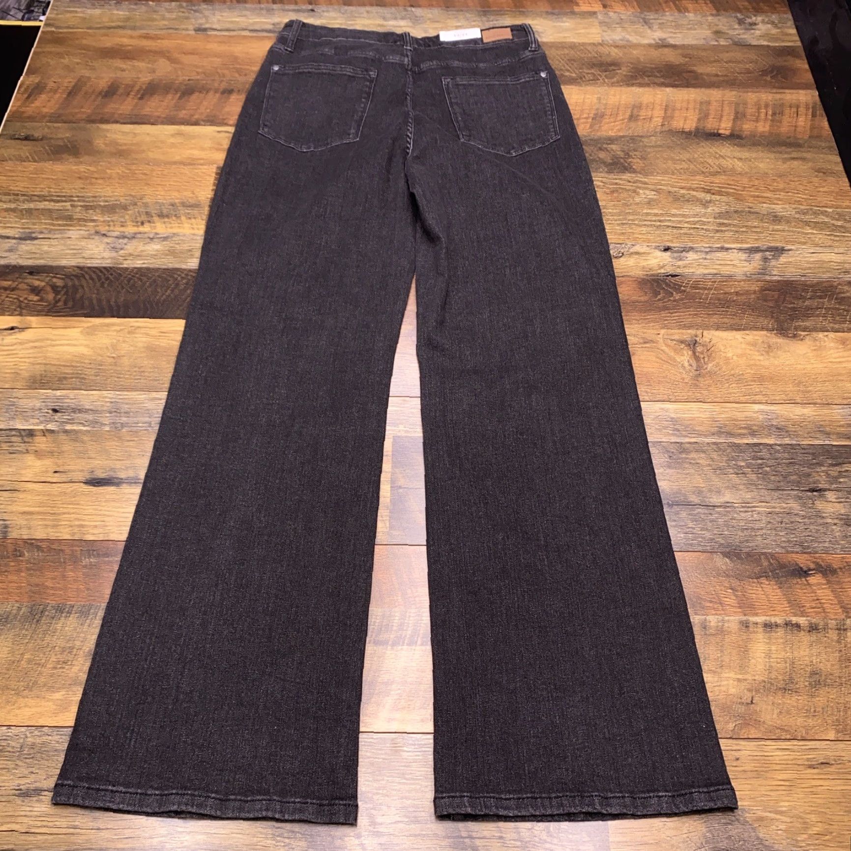 Vintage Judy Blue Jeans 31 Black Wide-Leg Stretch Button Fly 5-Pocket City Womens Vote: Union? Size 24" / US 00 / IT 34 - 3 Thumbnail