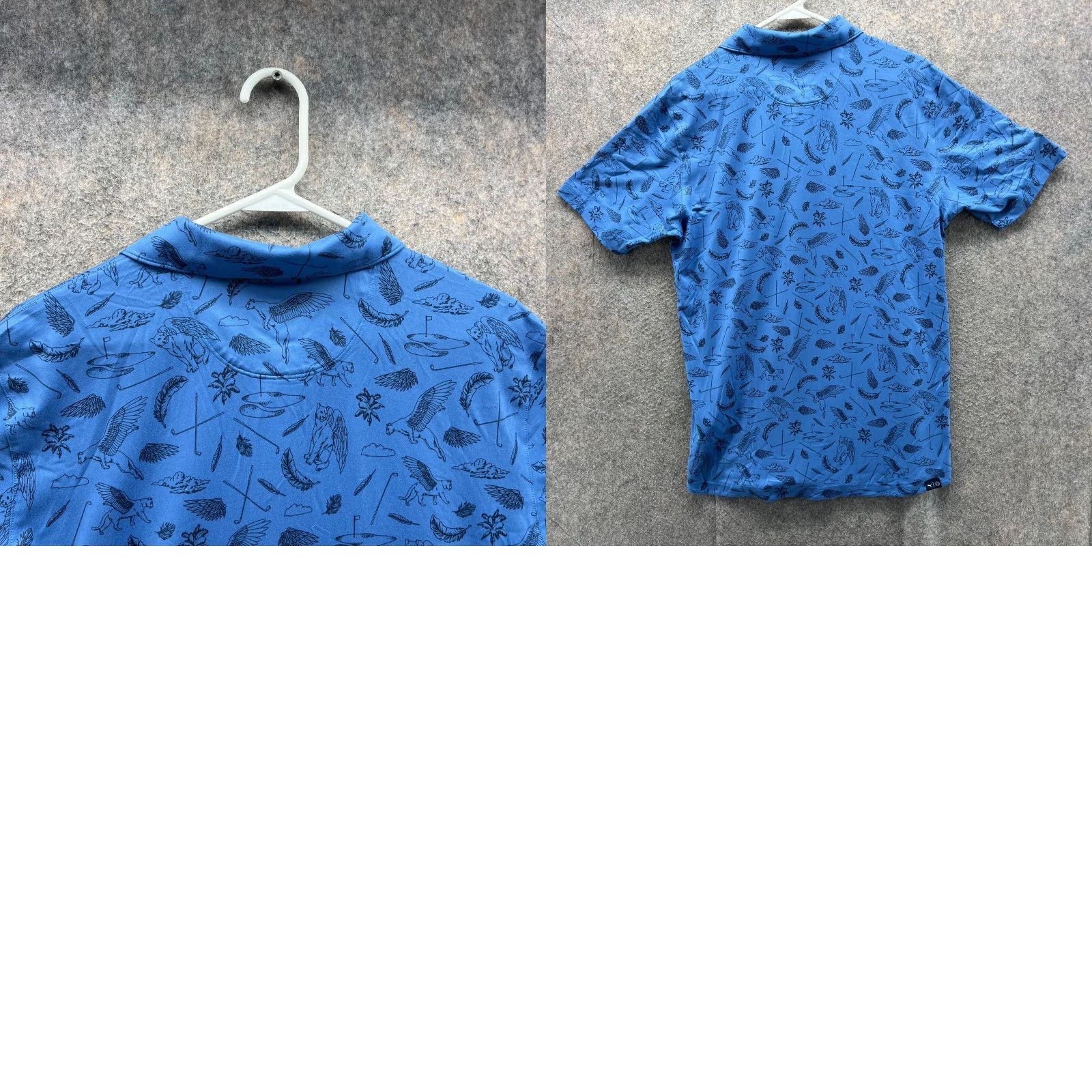 Puma Puma Polo Shirt Men Small Blue Polyester All Over Print Cloudspun Atmos Golf Shirt Size US S / EU 44-46 / 1 - 9 Thumbnail