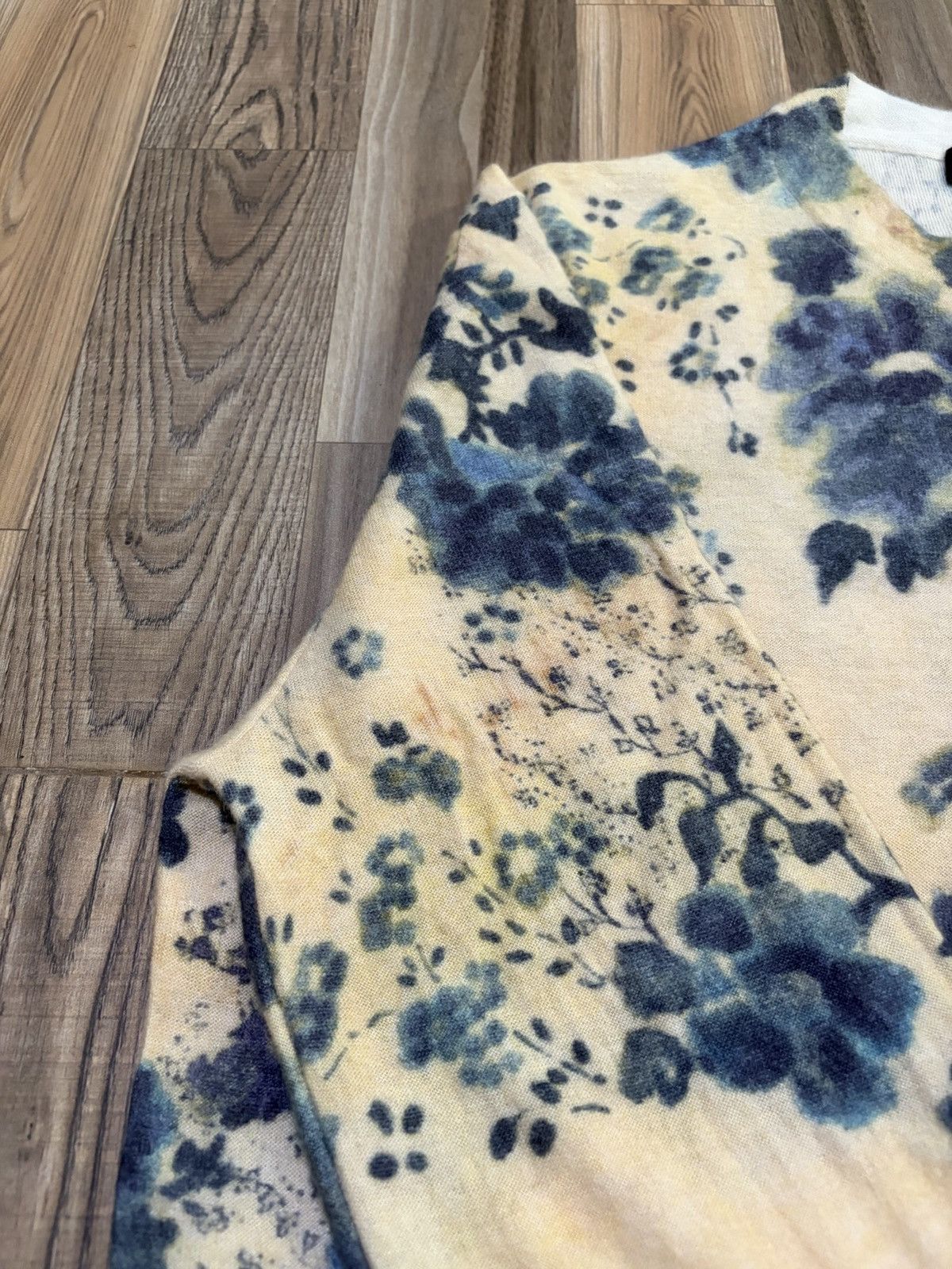 Loro Piana LORO PIANA BLUE EYES FLORAL CASHMERE SILK SWEATERS Size L / US 10 / IT 46 - 8 Thumbnail