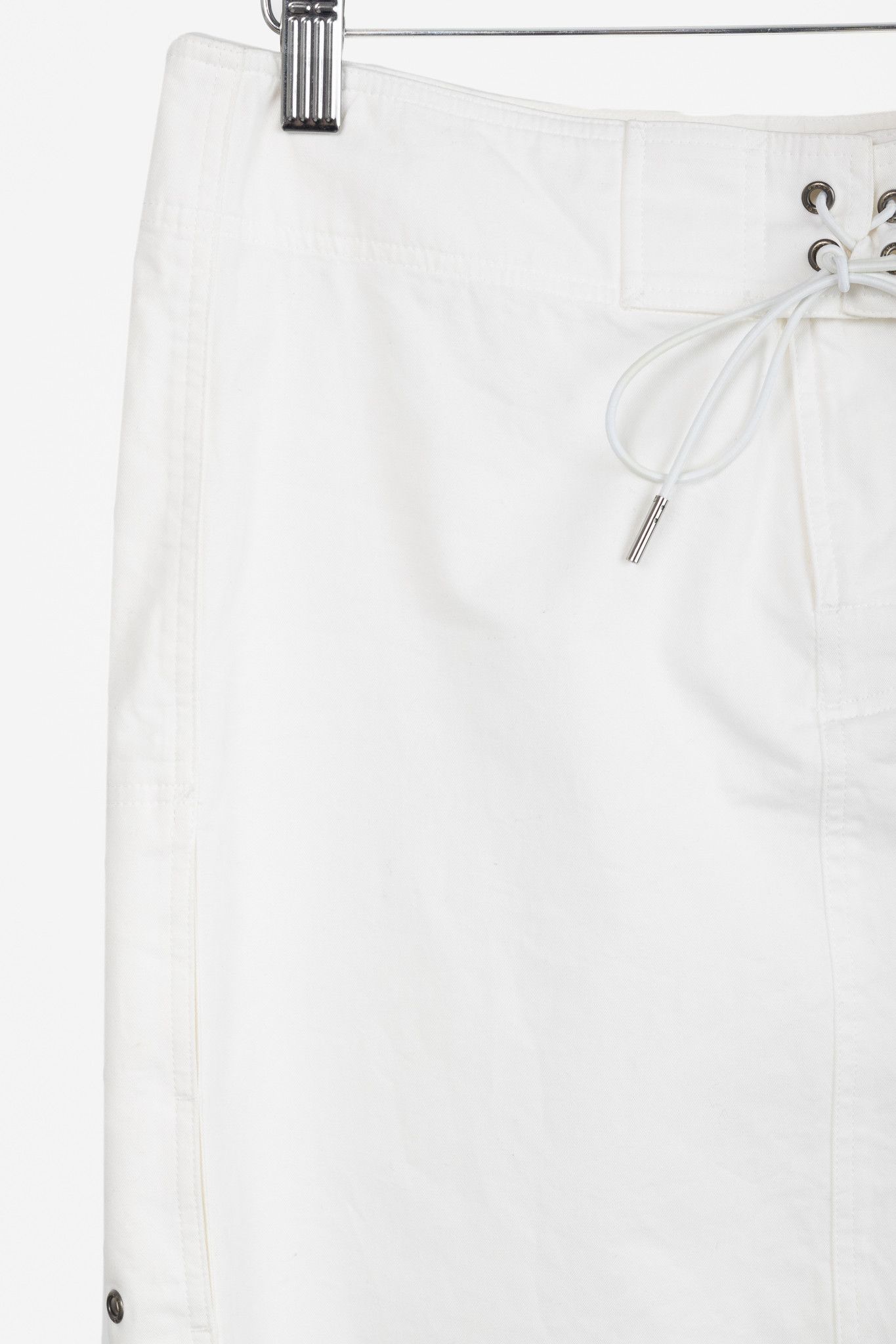 Gucci Gucci White Cotton Lace-Up Pencil Skirt Size 27" / US 4 / IT 40 - 4 Thumbnail