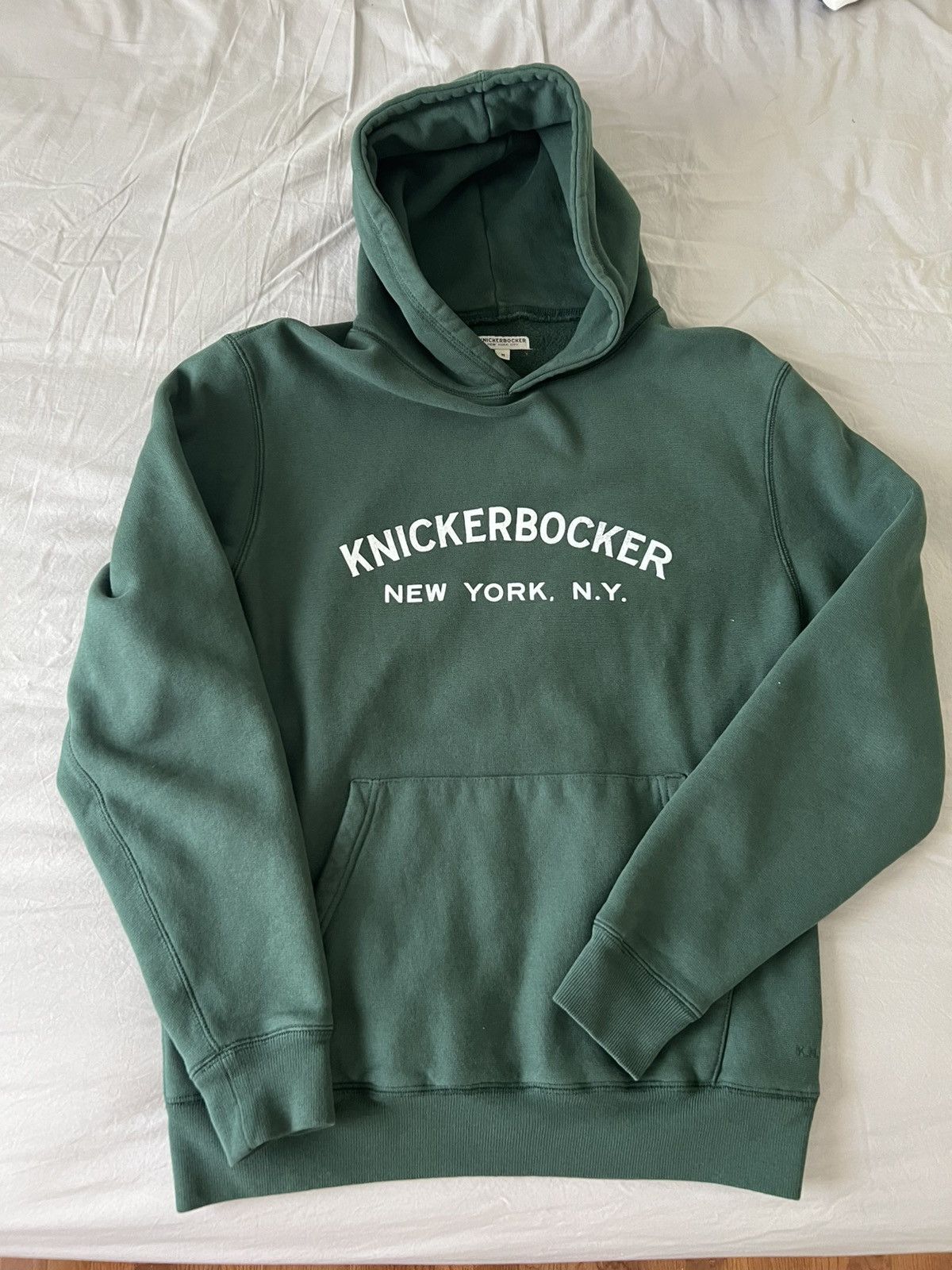 knickerbocker nyc vintage green hoodie size m