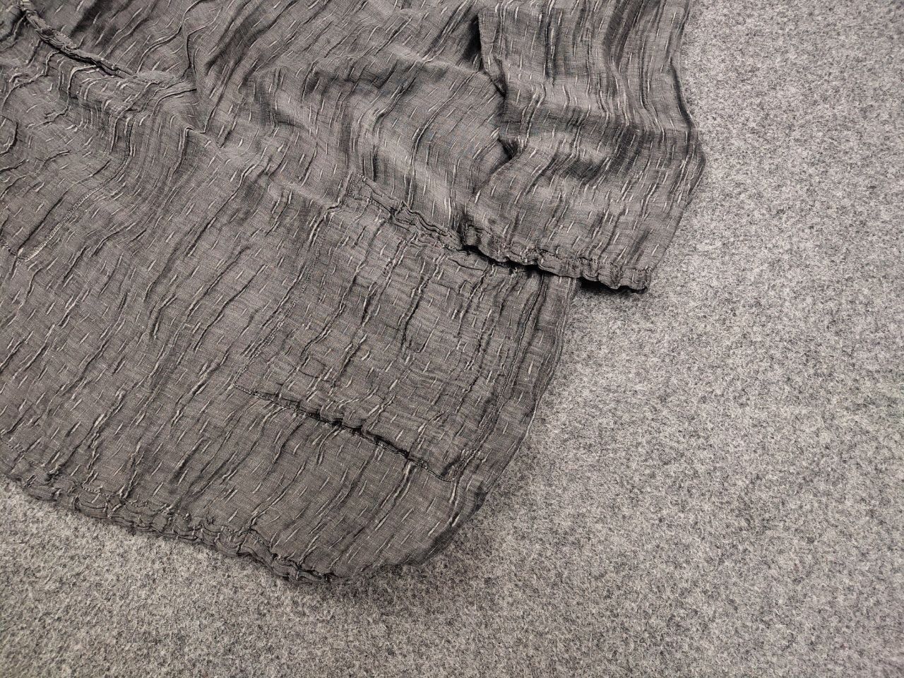 Designer Grizas Design Light Linen Silk Blend Dark Gray Tunic Size S / US 4 / IT 40 - 6 Thumbnail