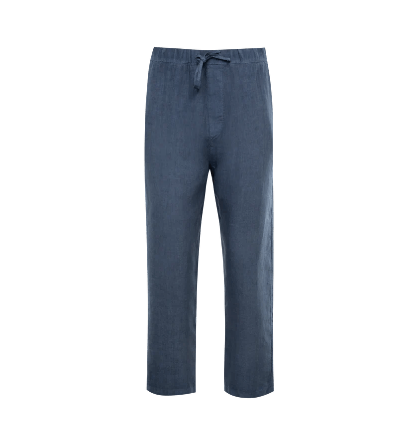 120% Lino o1h1sh11224 Drawstring Pants in Navy Blue Size US 38 / EU 54 - 1 Thumbnail
